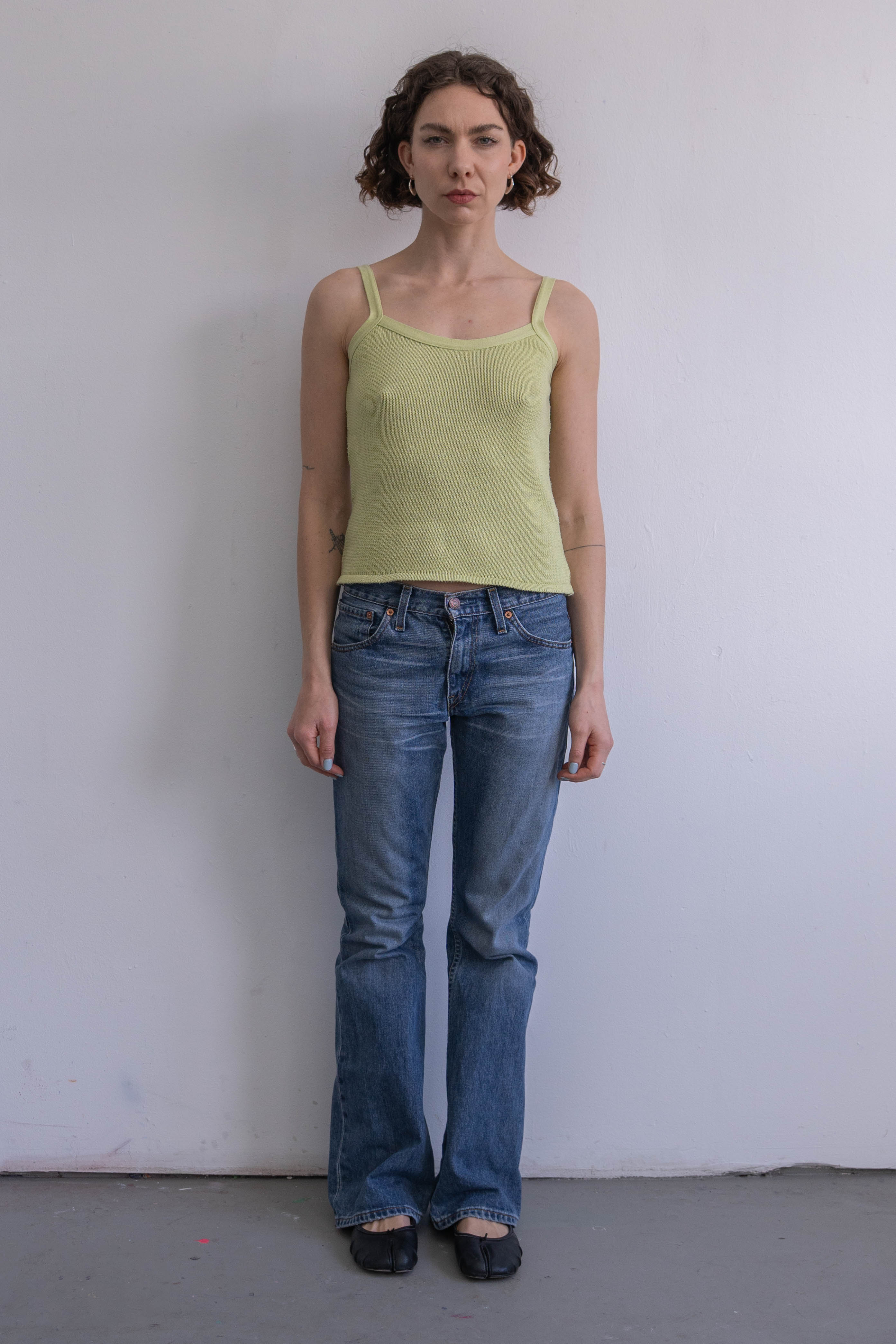 Green Knit Top- Size S