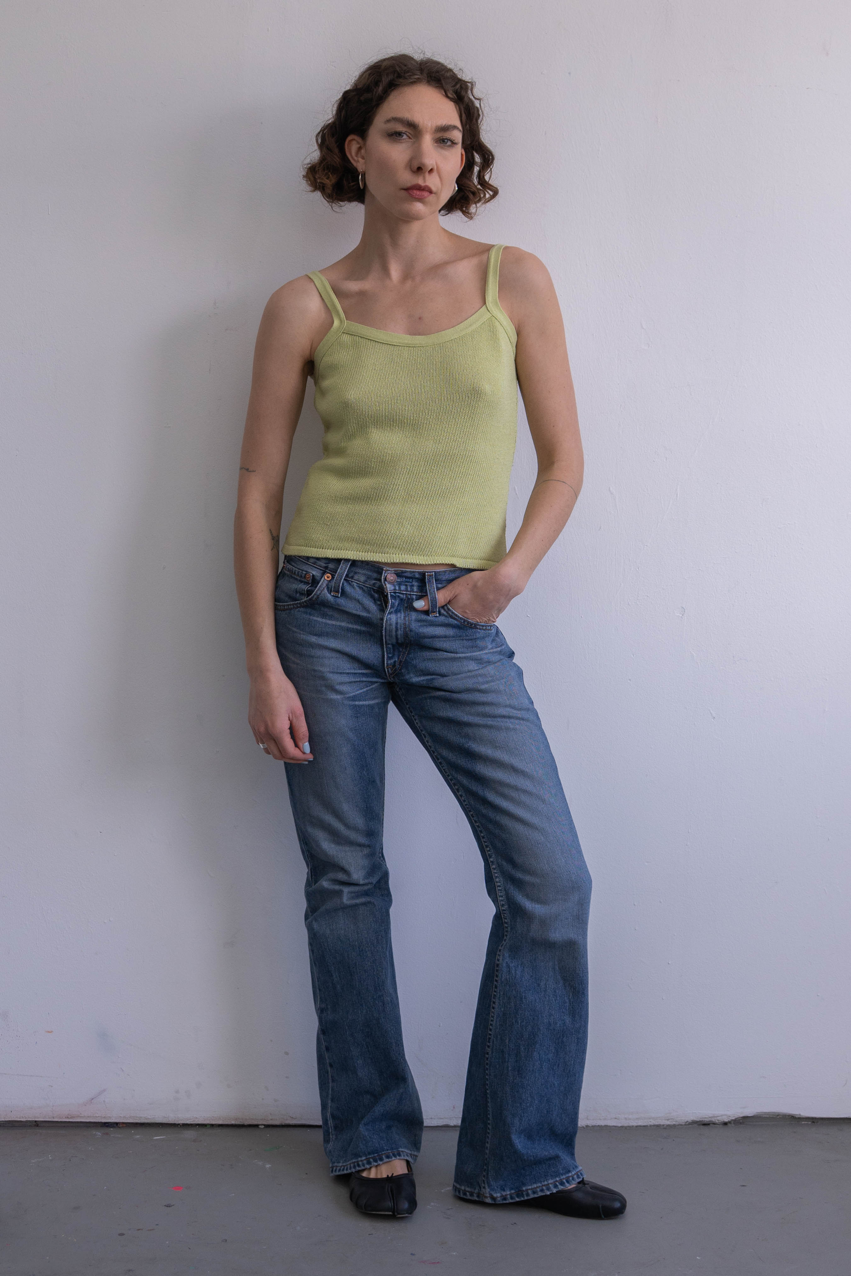 Green Knit Top- Size S