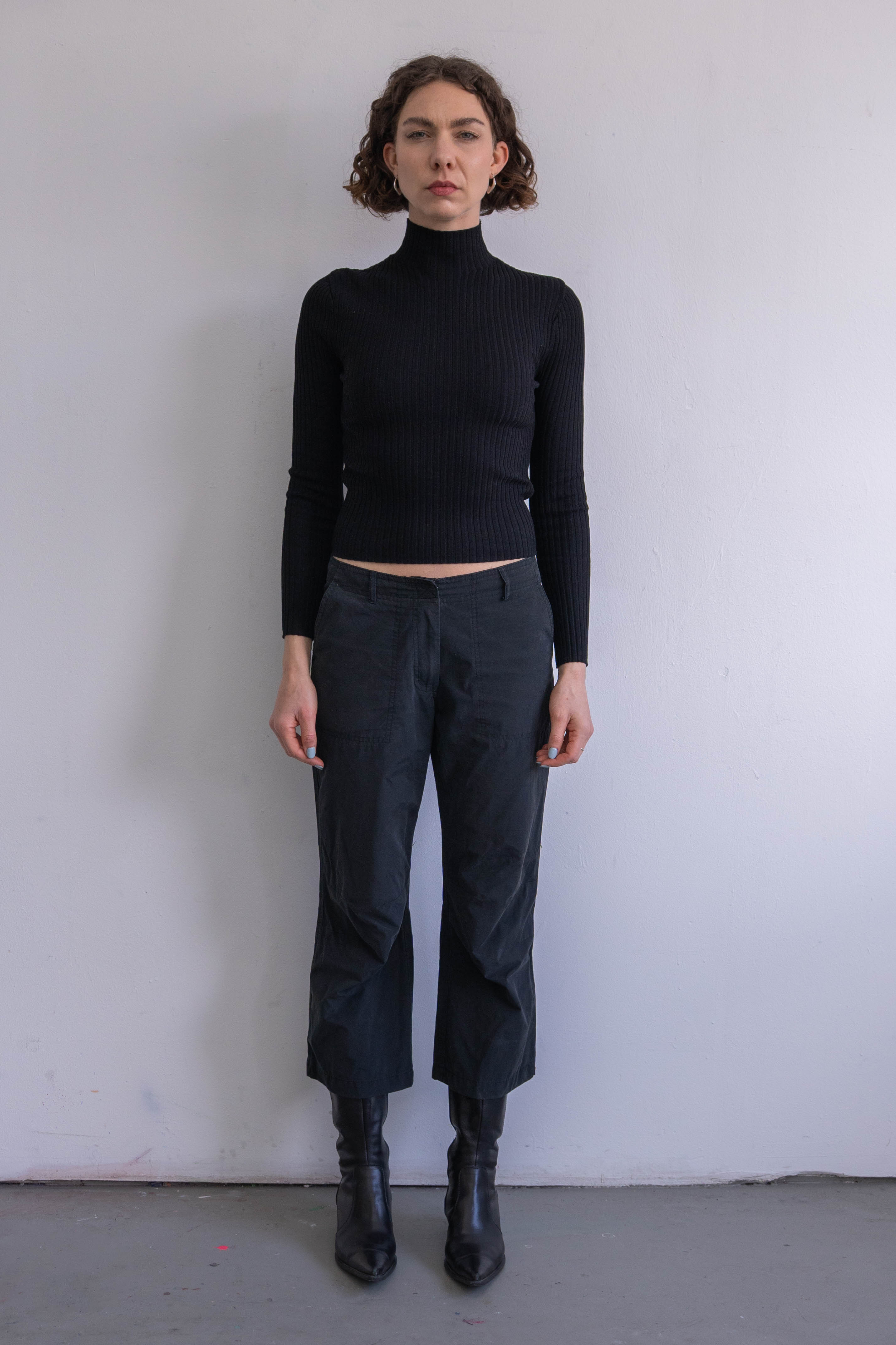 Dark Grey Capri Bottoms Cargo - Size S