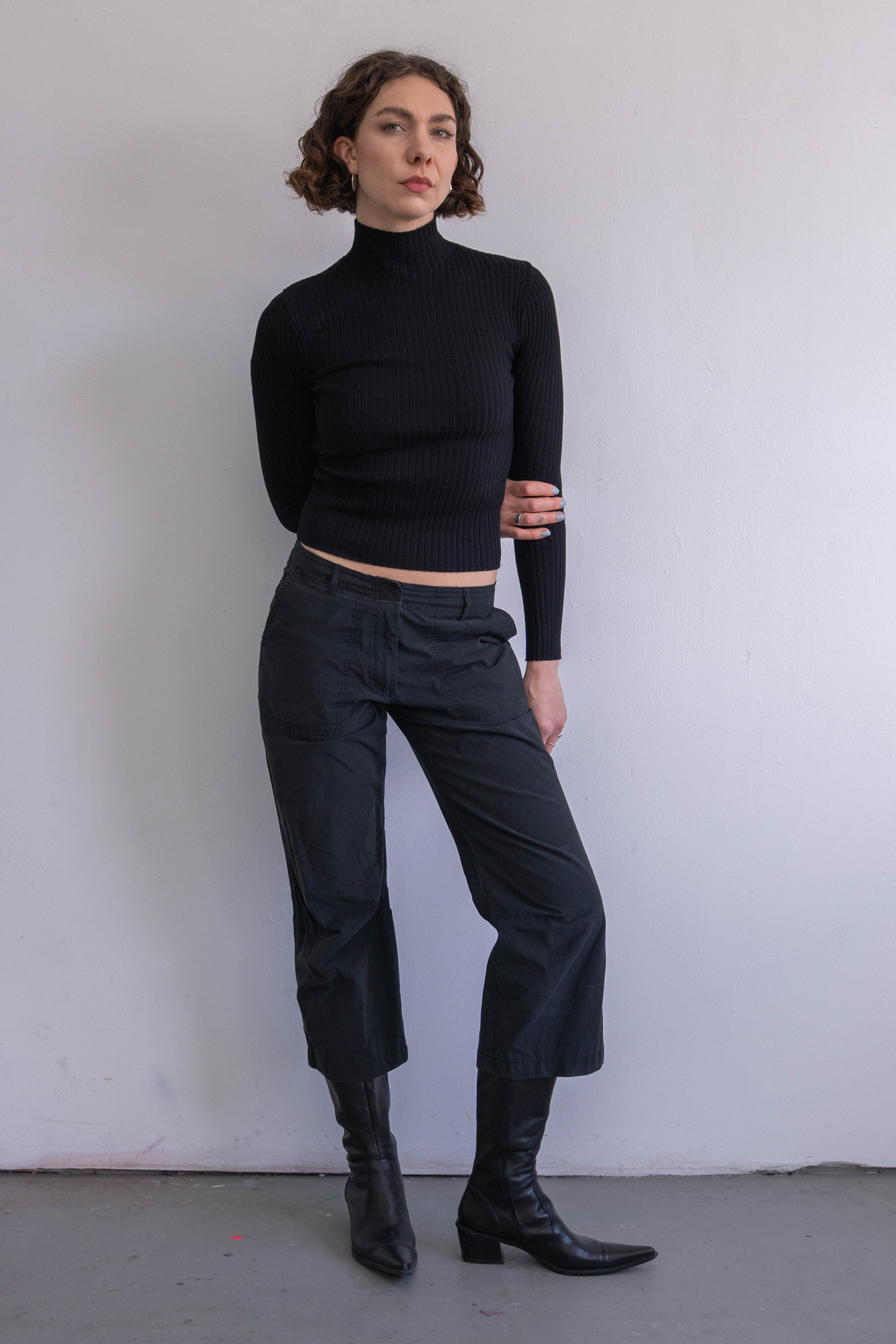 Dark Grey Capri Bottoms Cargo - Size S