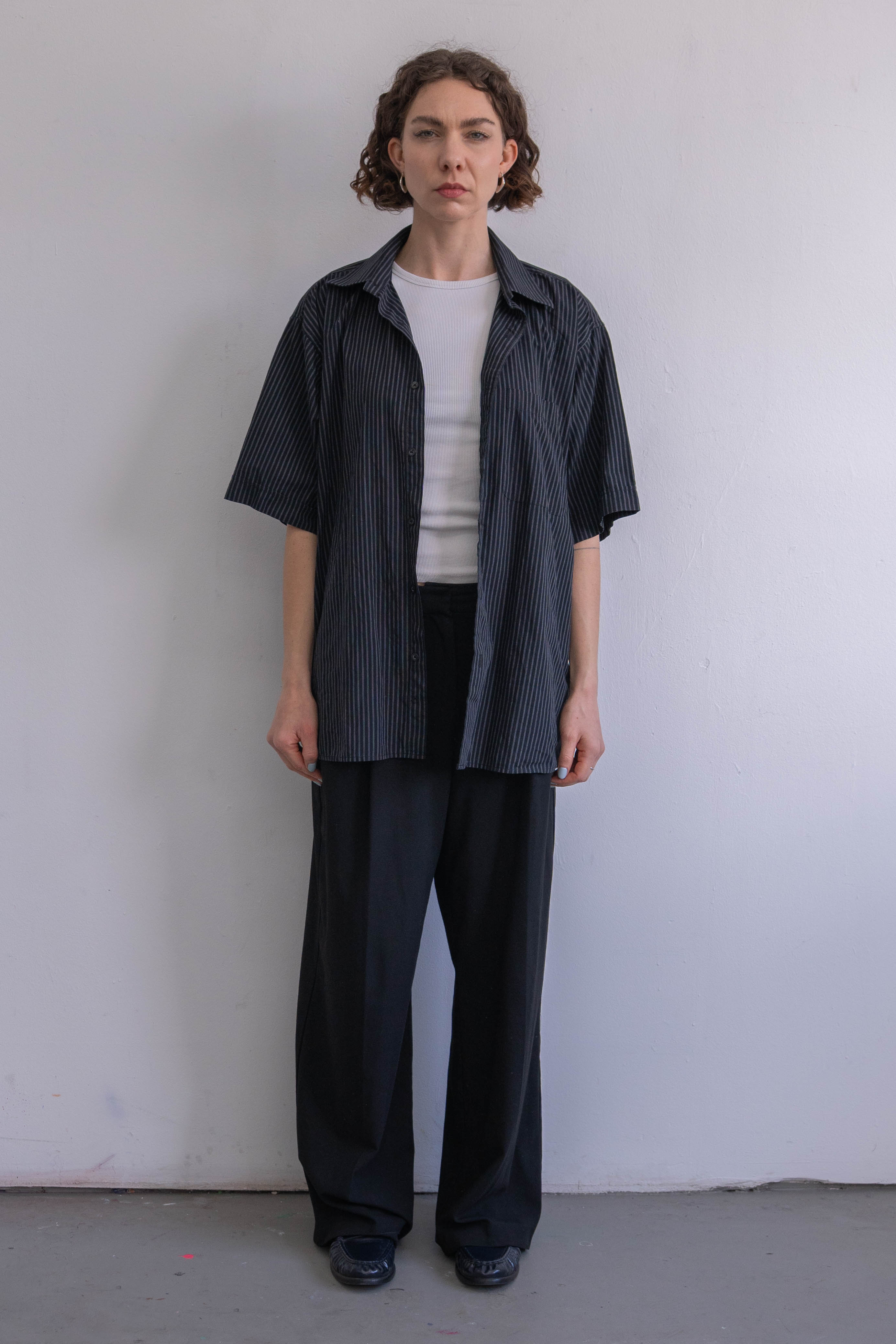 Striped Oversized Shirt - Size XL