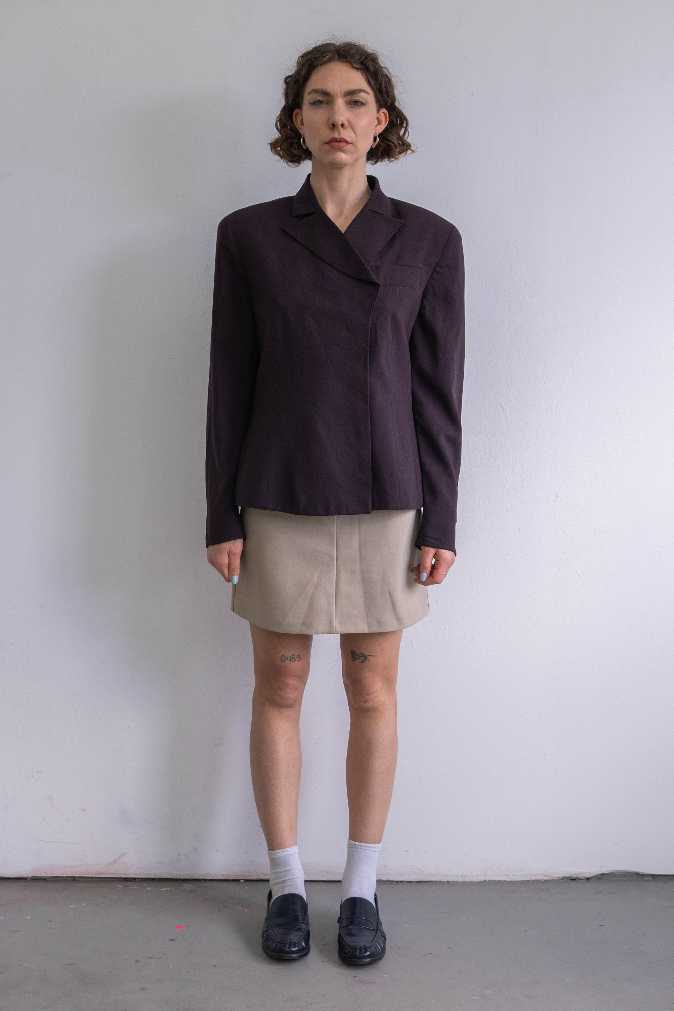 Wool Blazer Wine - Size L