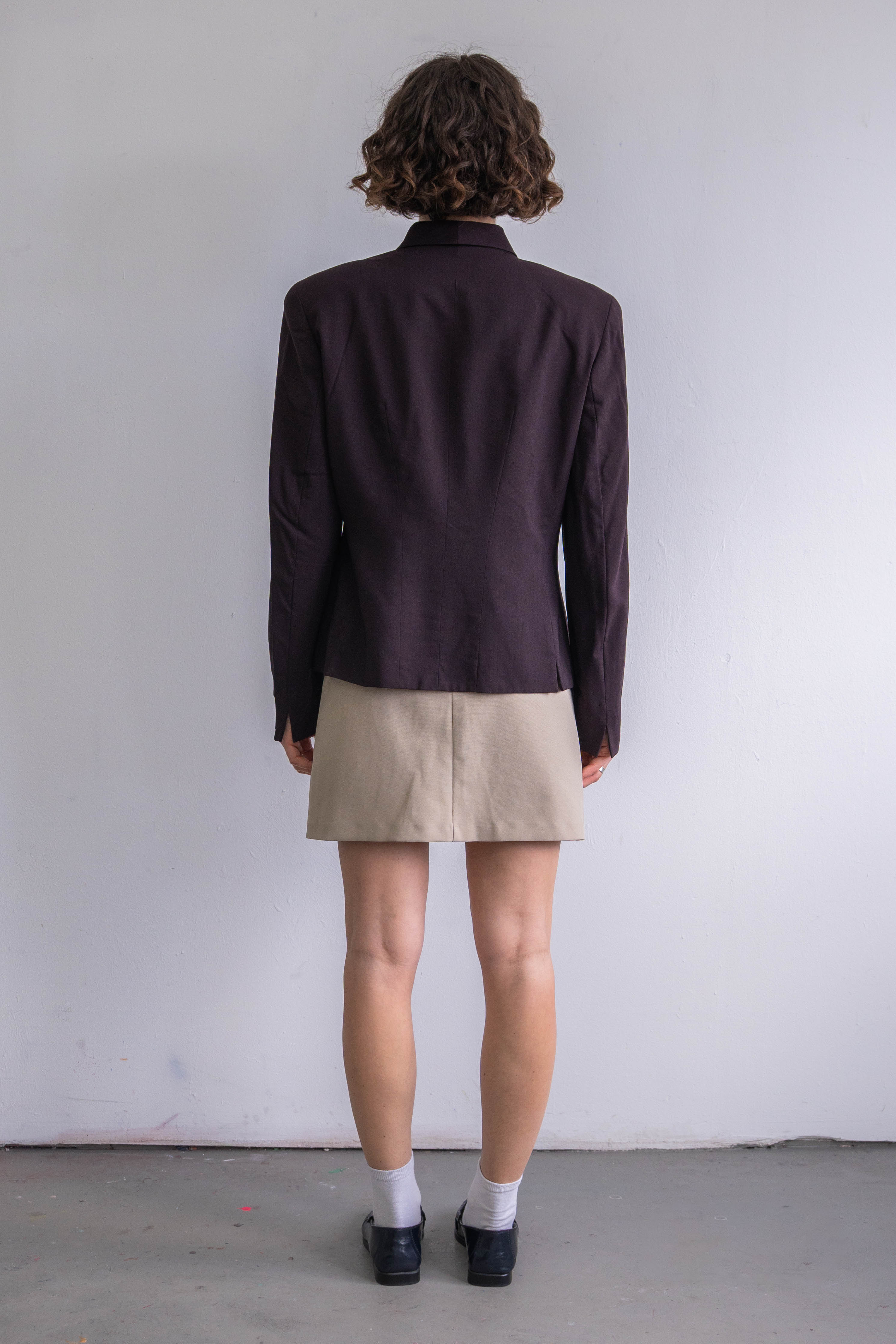 Wool Blazer Wine - Size L