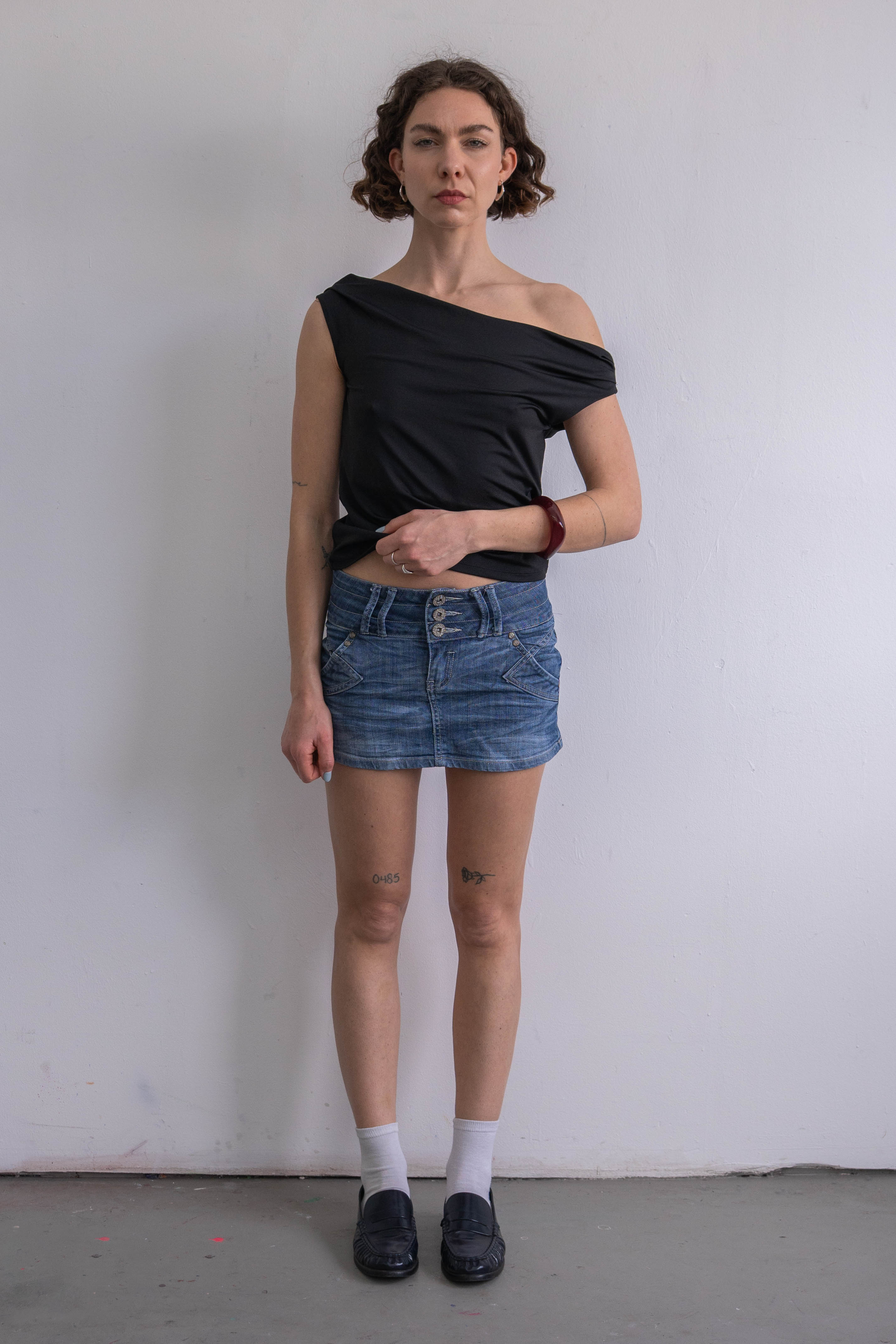 Denim Mini Skirt - Size XS