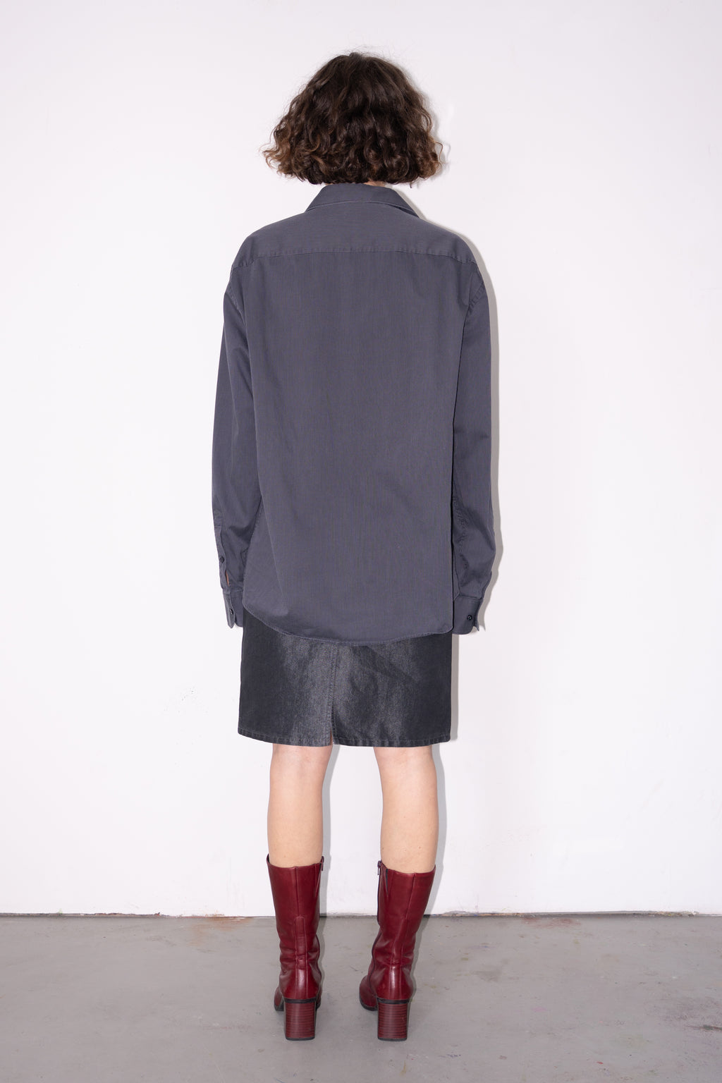 Oversized Shirt Blue Grey - Size XL