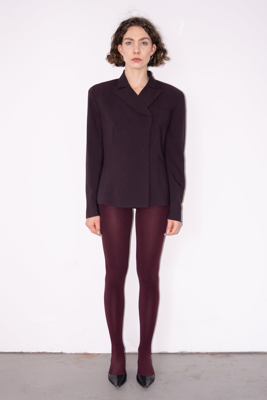 Wool Blazer Wine - Size L
