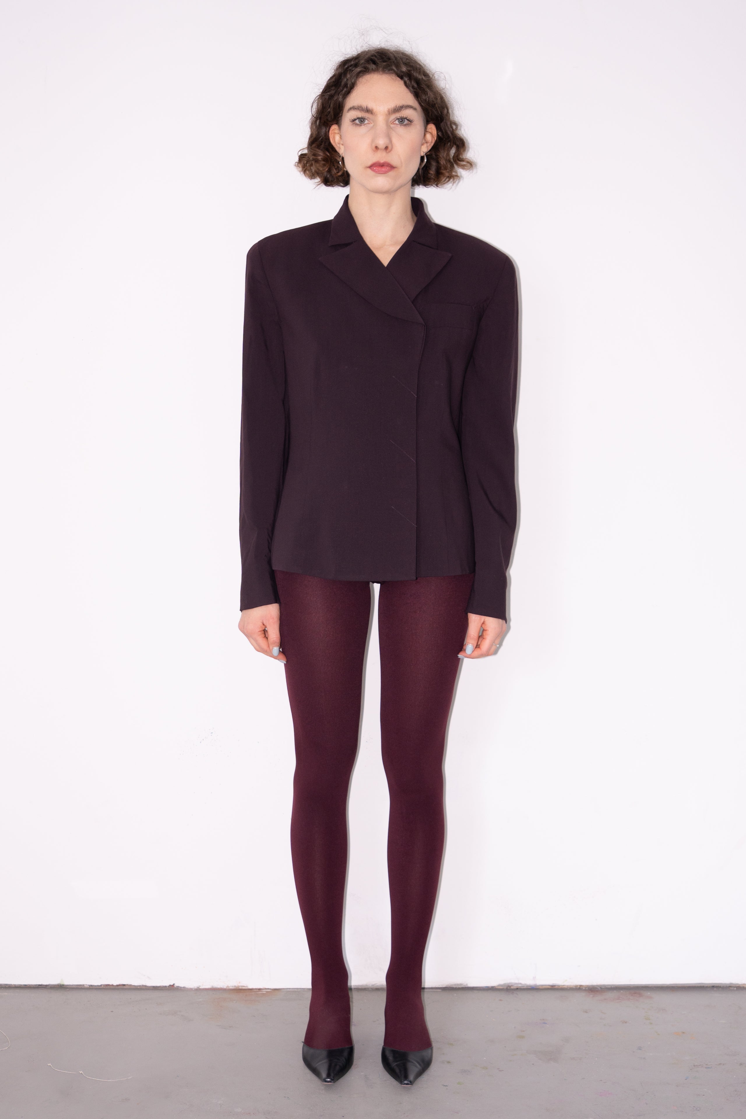 Wool Blazer Wine - Size L