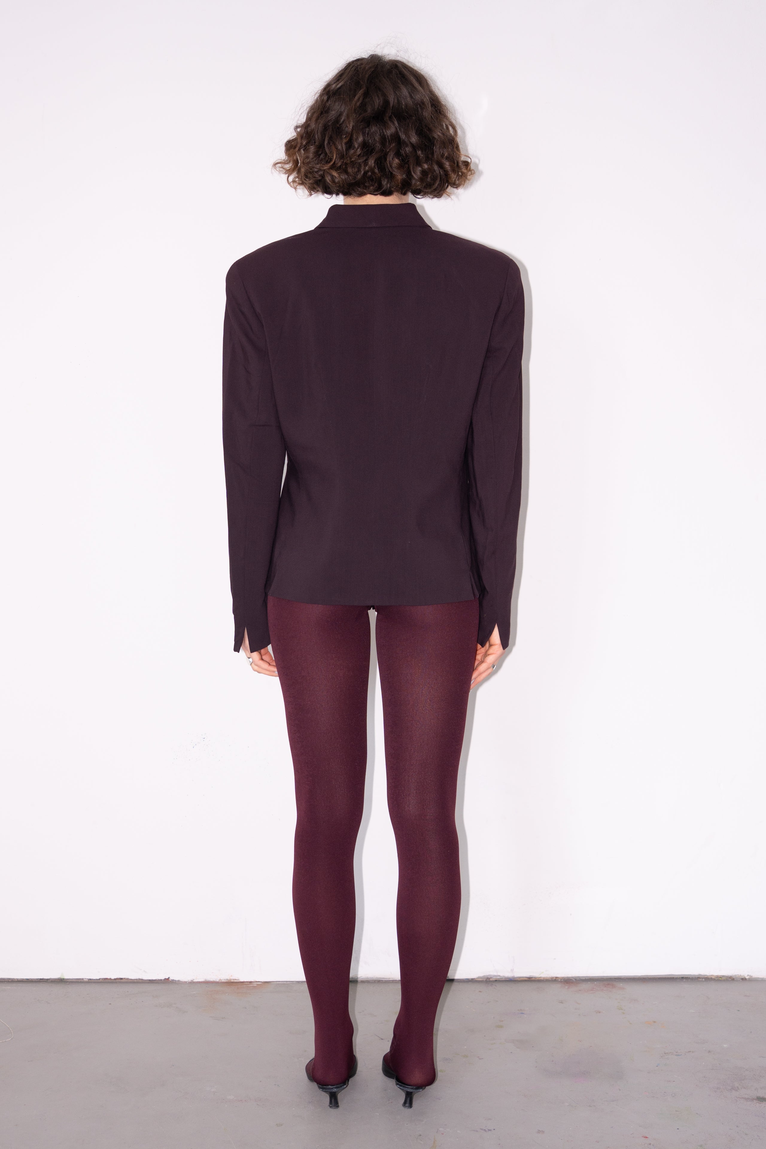 Wool Blazer Wine - Size L