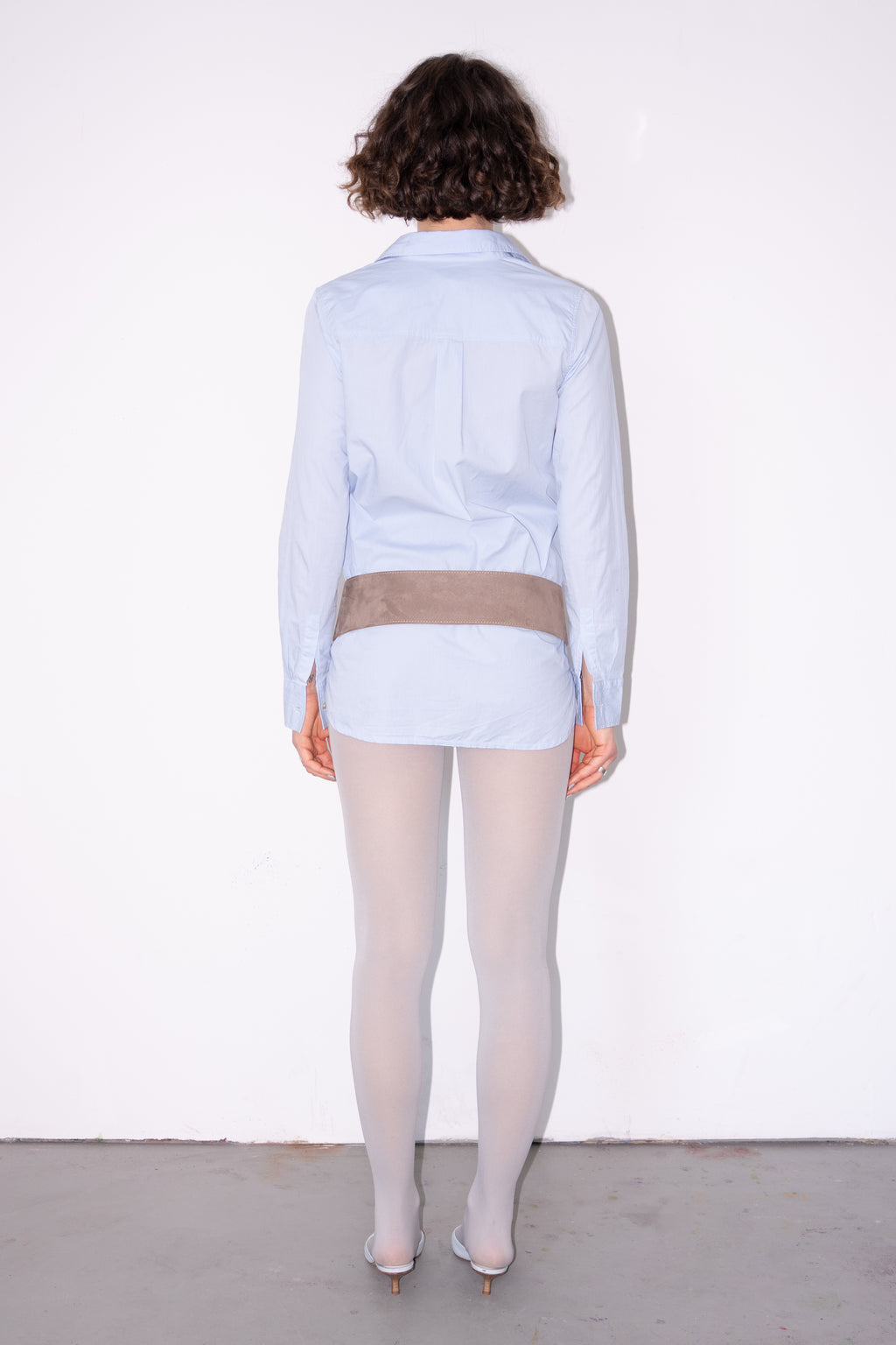 Ice Blue Longer Blouse - Size XS