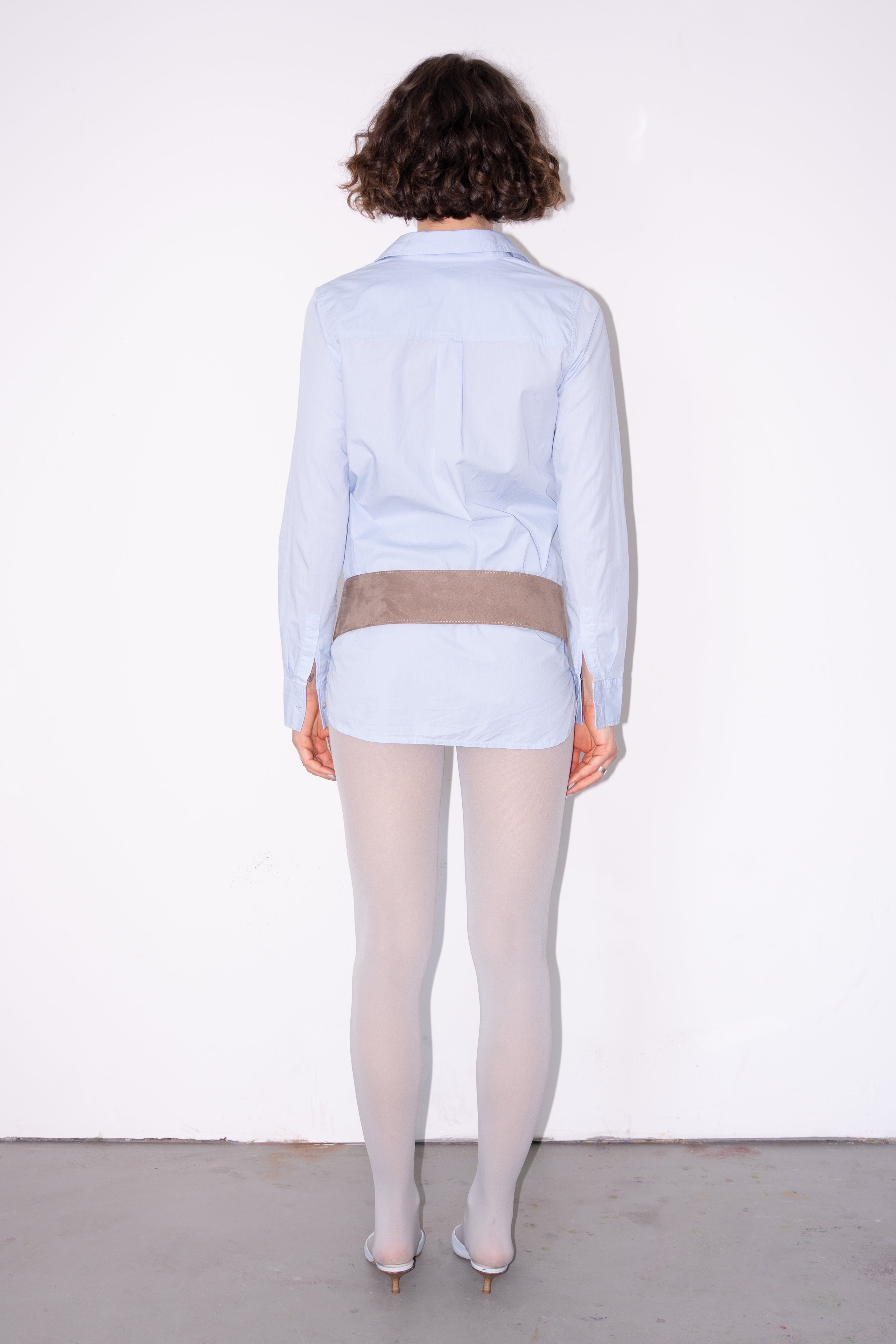 Ice Blue Longer Blouse - Size XS