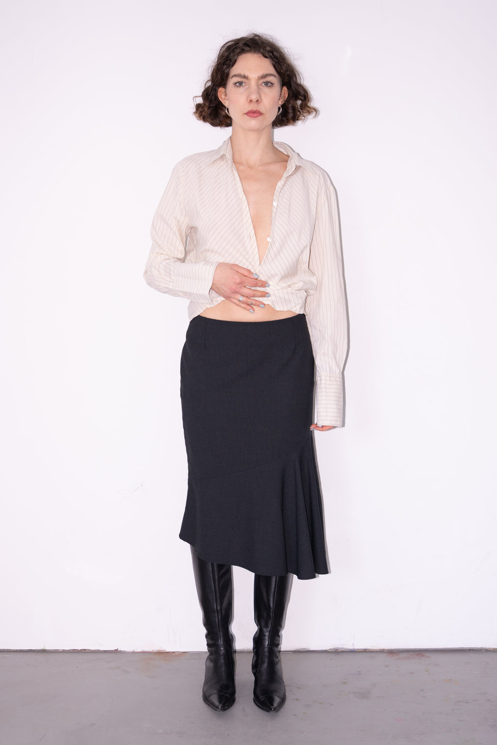 Asymmetric Wool Skirt - Size M