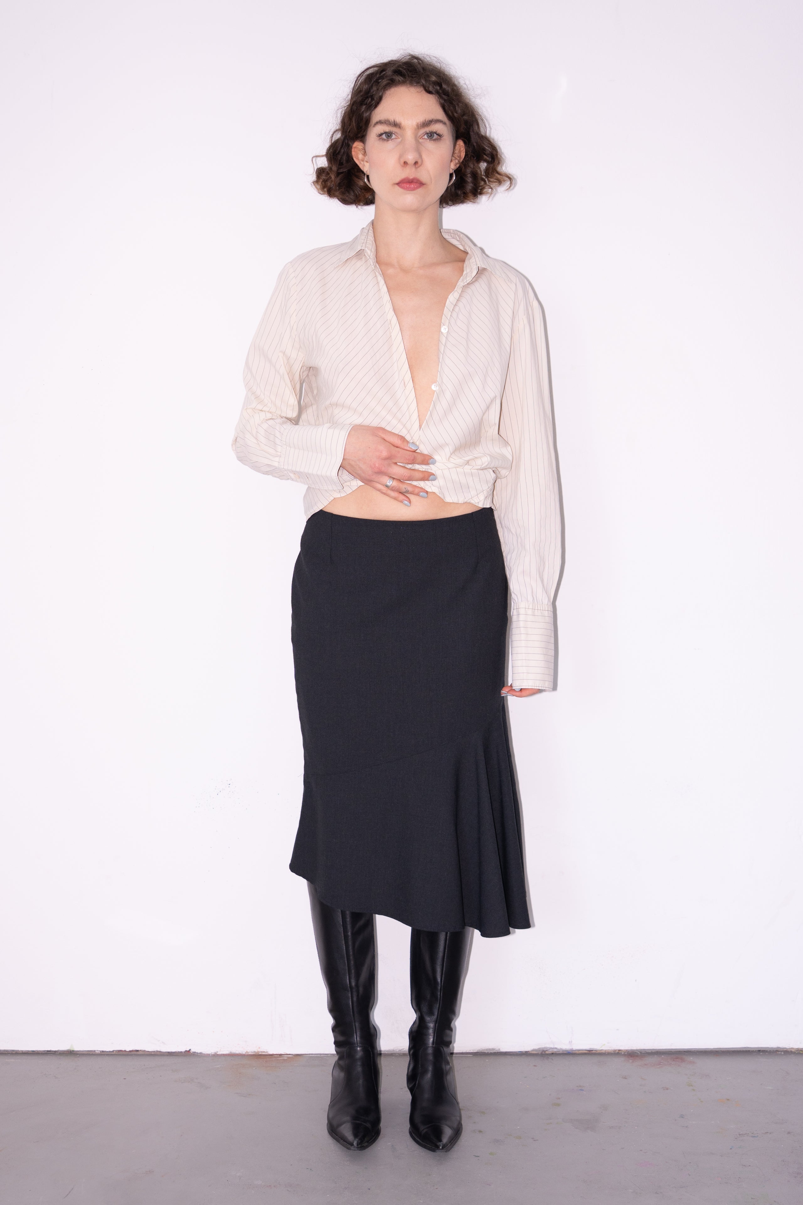 Asymmetric Wool Skirt - Size M