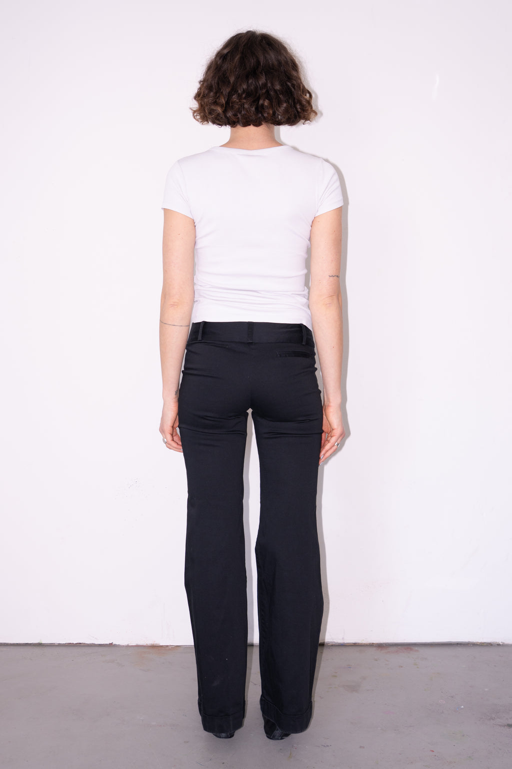 Black Flare Pants Low Waist - Size XS
