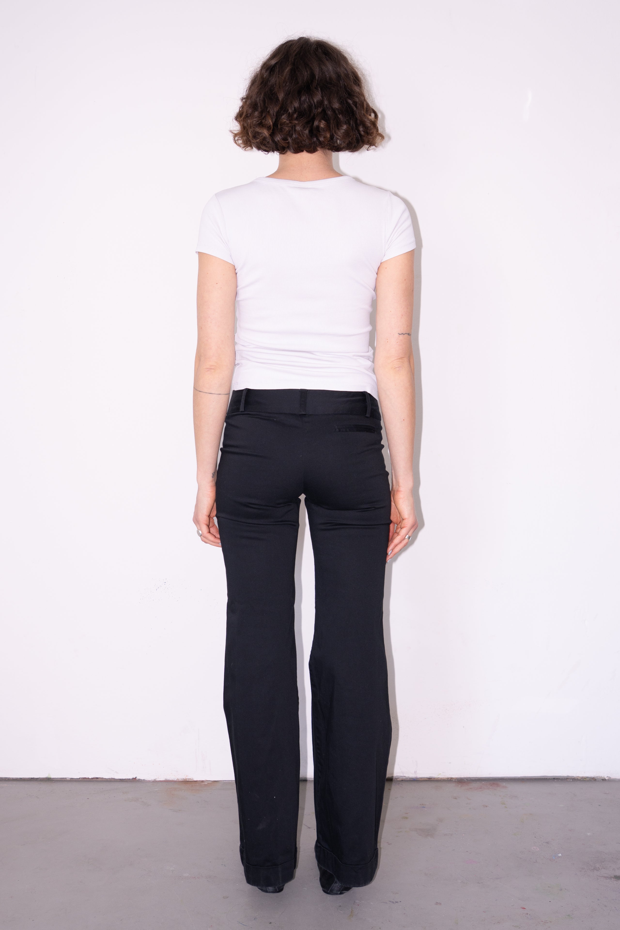 Black Flare Pants Low Waist - Size XS