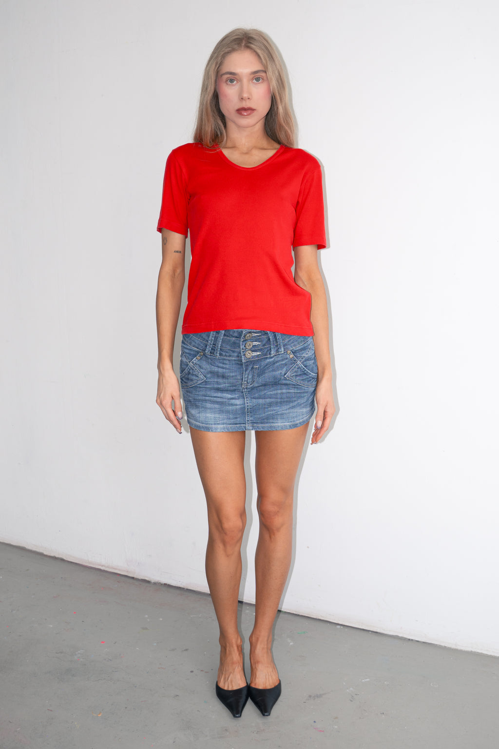 Red T-Shirt Short Sleeve - Size L
