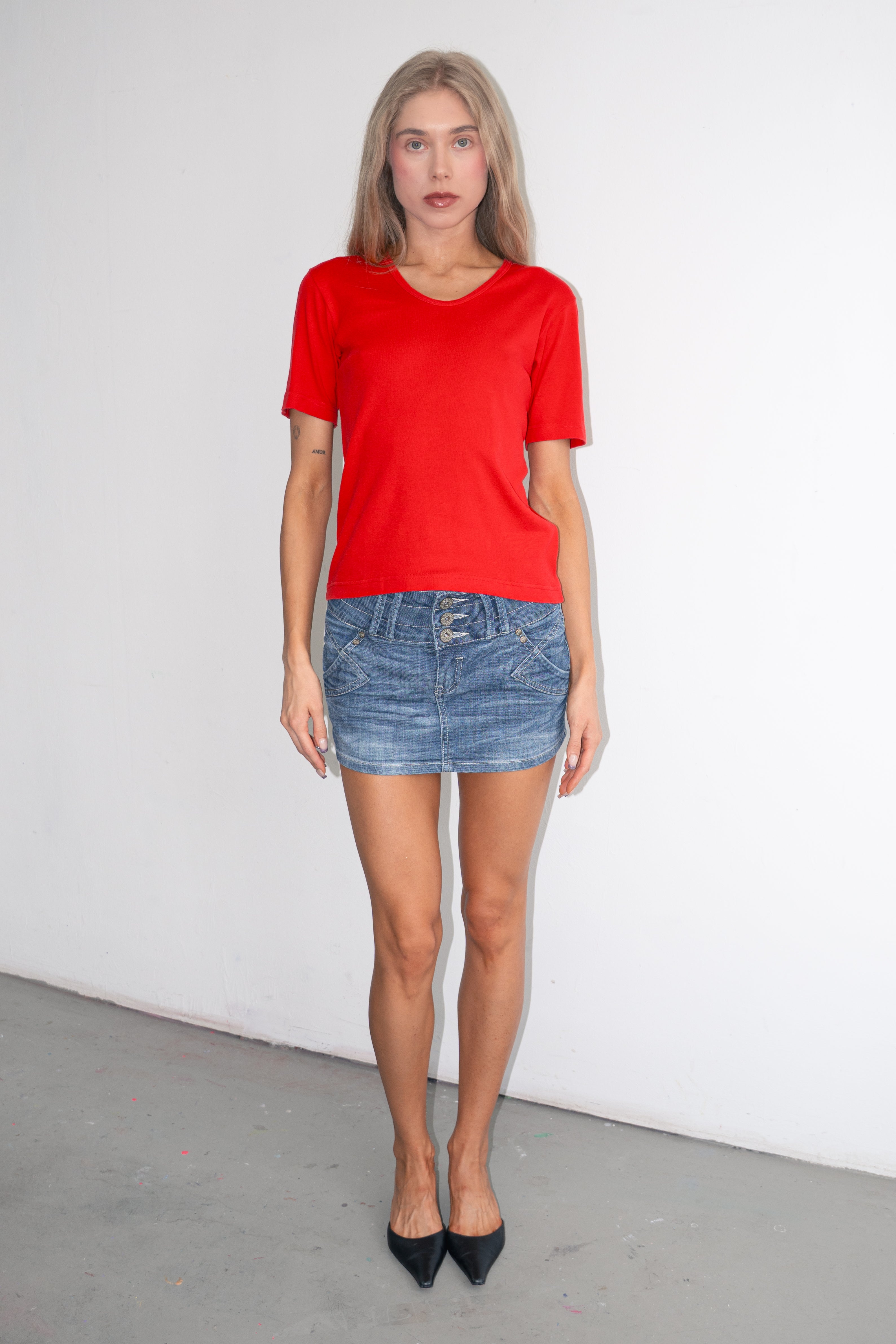Red T-Shirt Short Sleeve - Size L