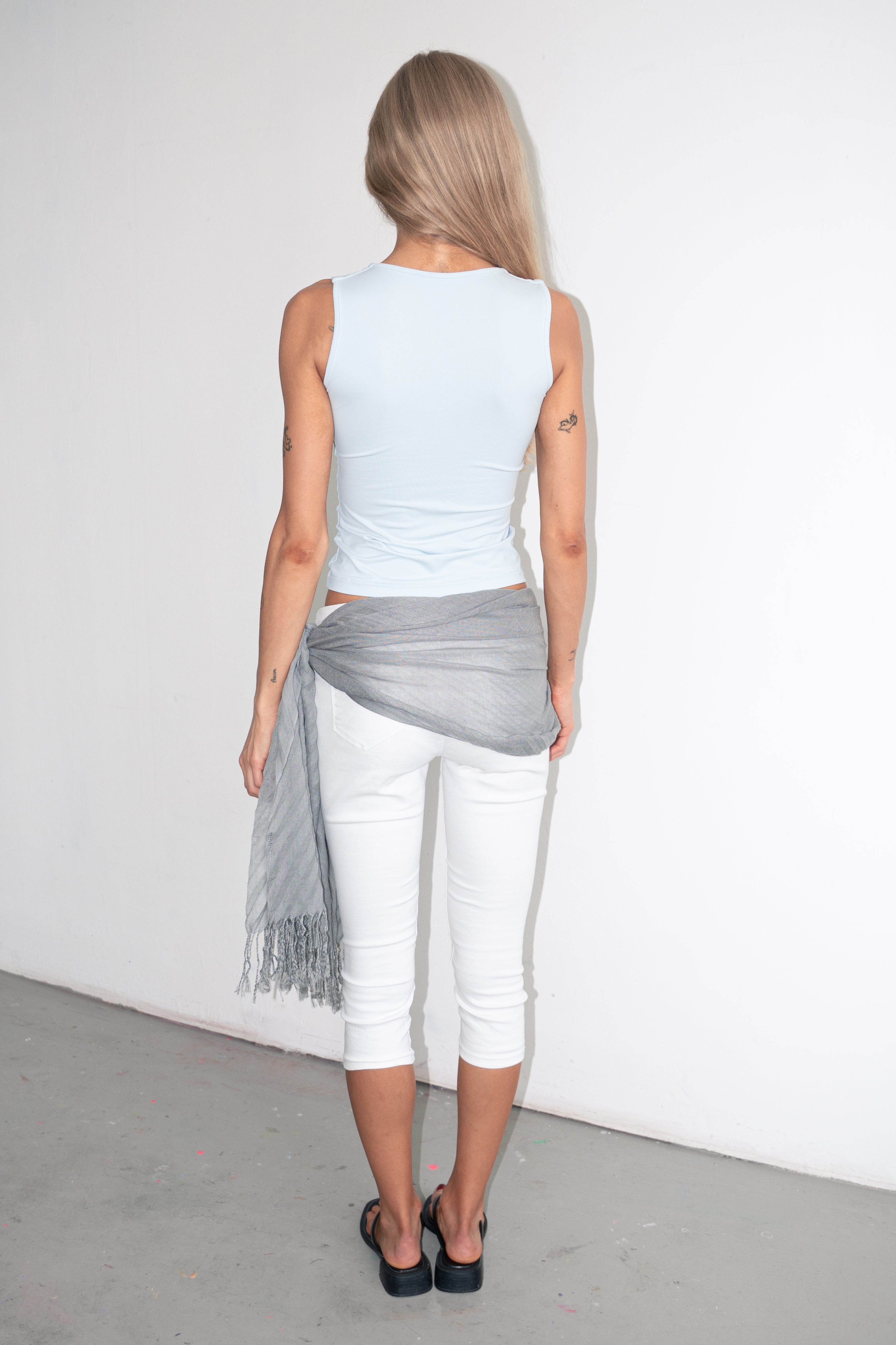 Blue Top VNeck - Size S