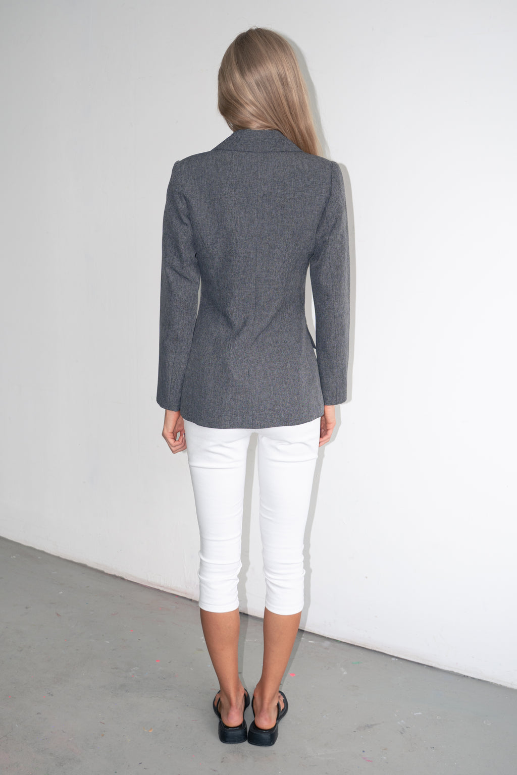 Grey Tailored Blazer - Size S