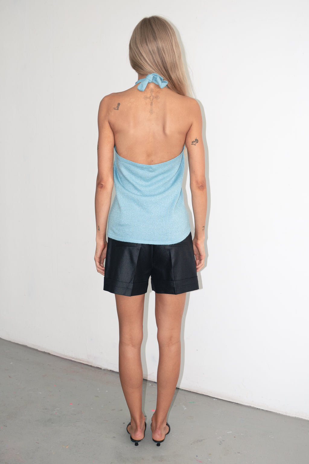Black Suit Shorts  - Size M