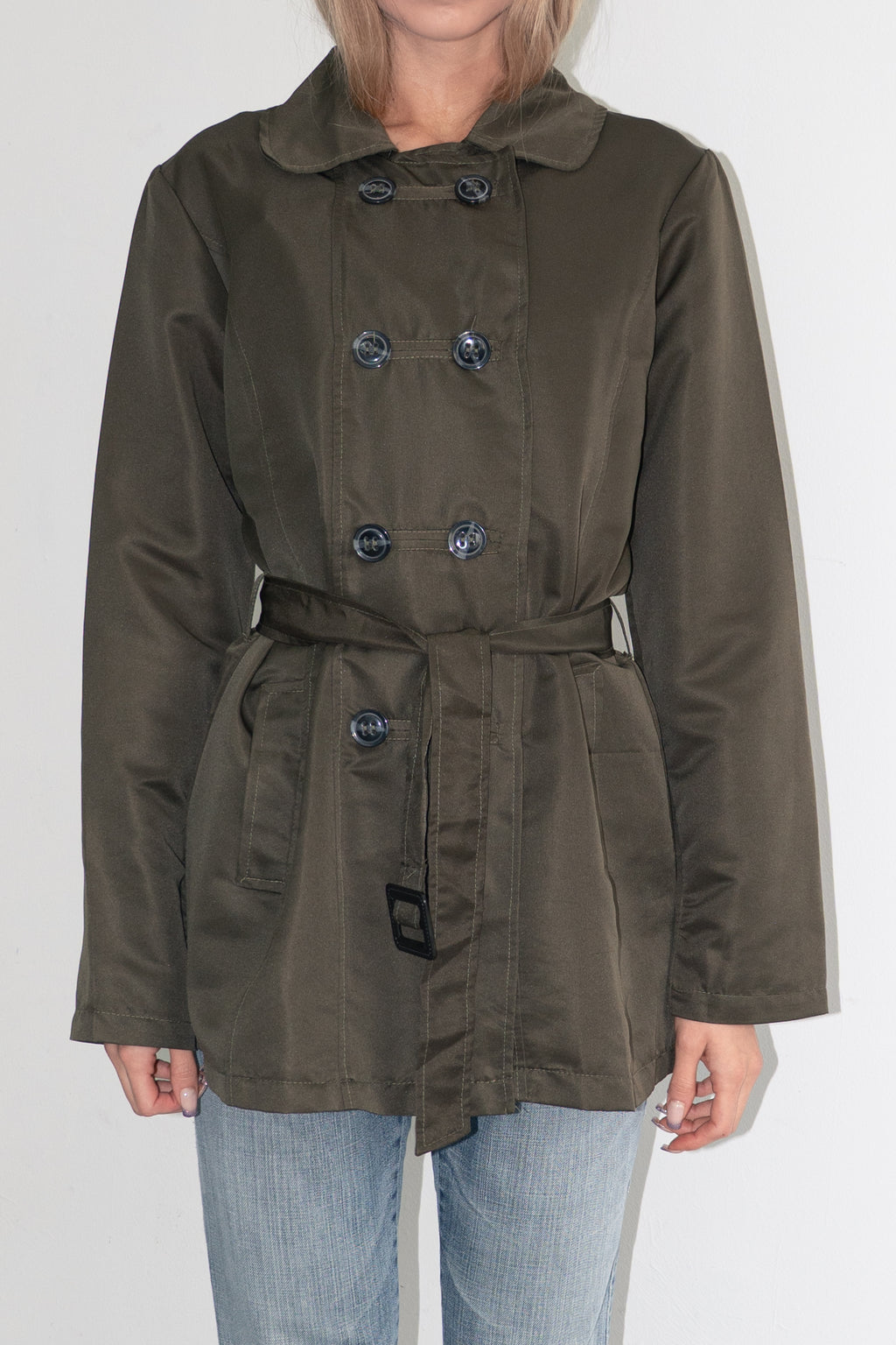 Green Short Summer Trench - Size M/L
