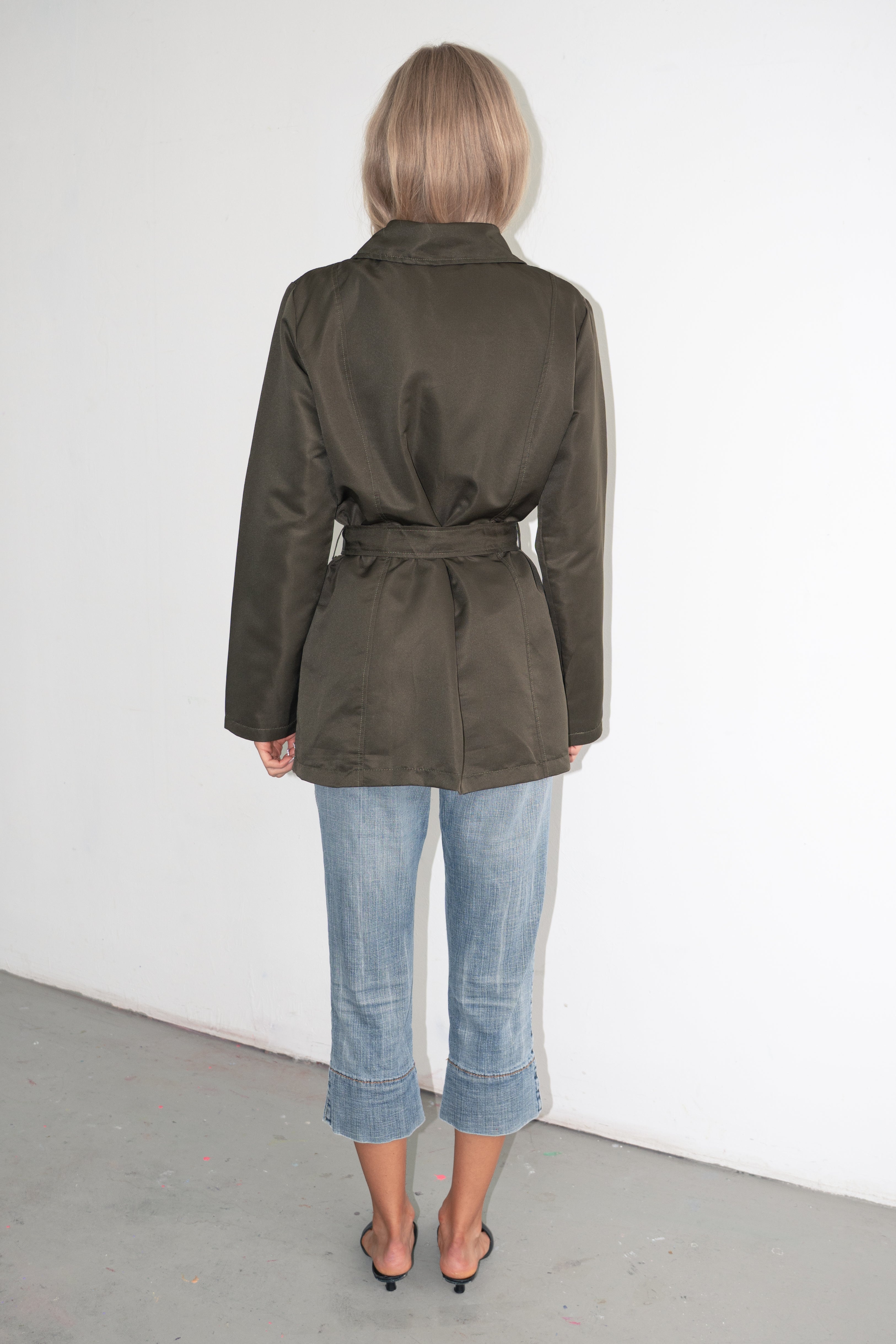 Green Short Summer Trench - Size M/L