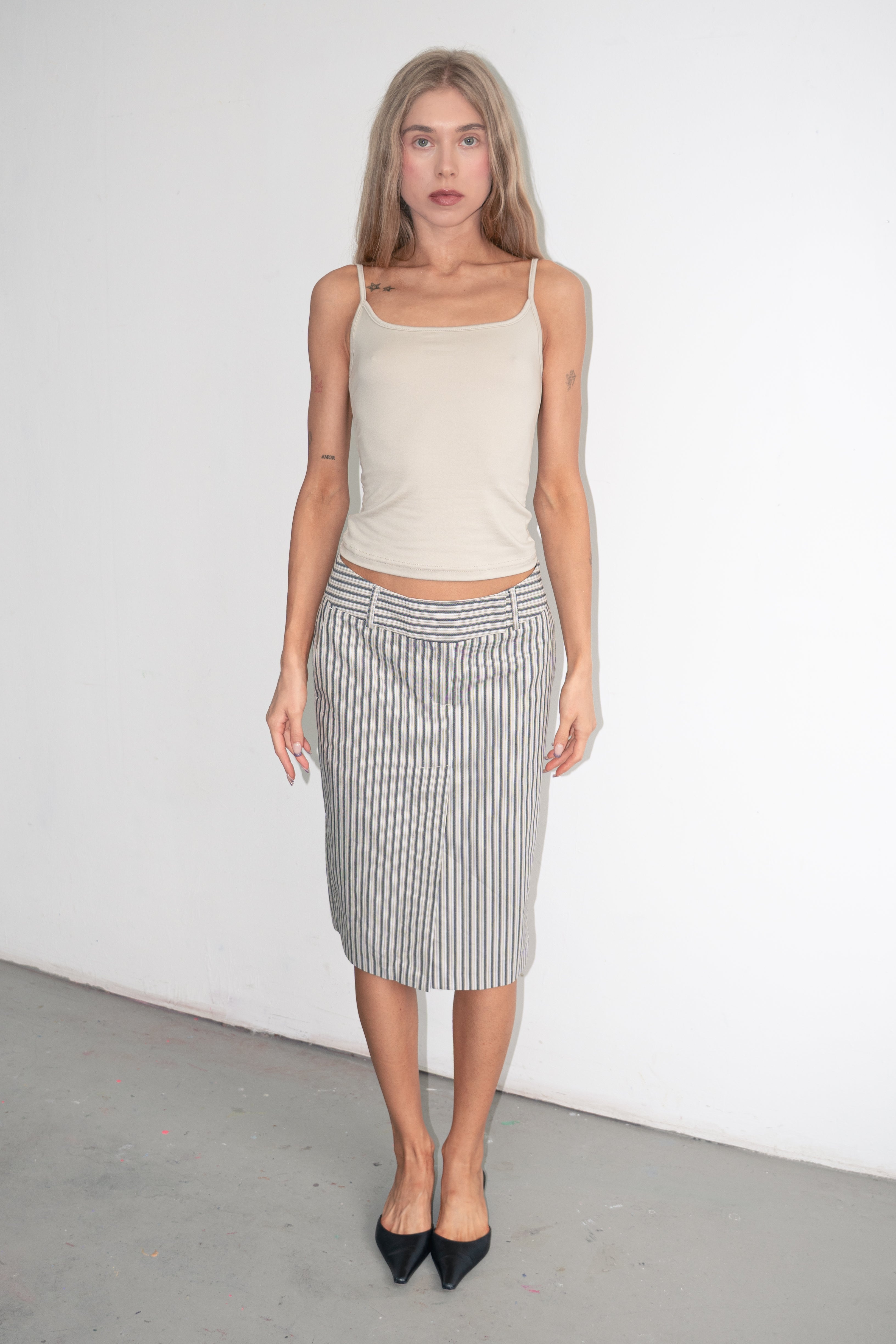 Strap Top Basic Beige - Size XS