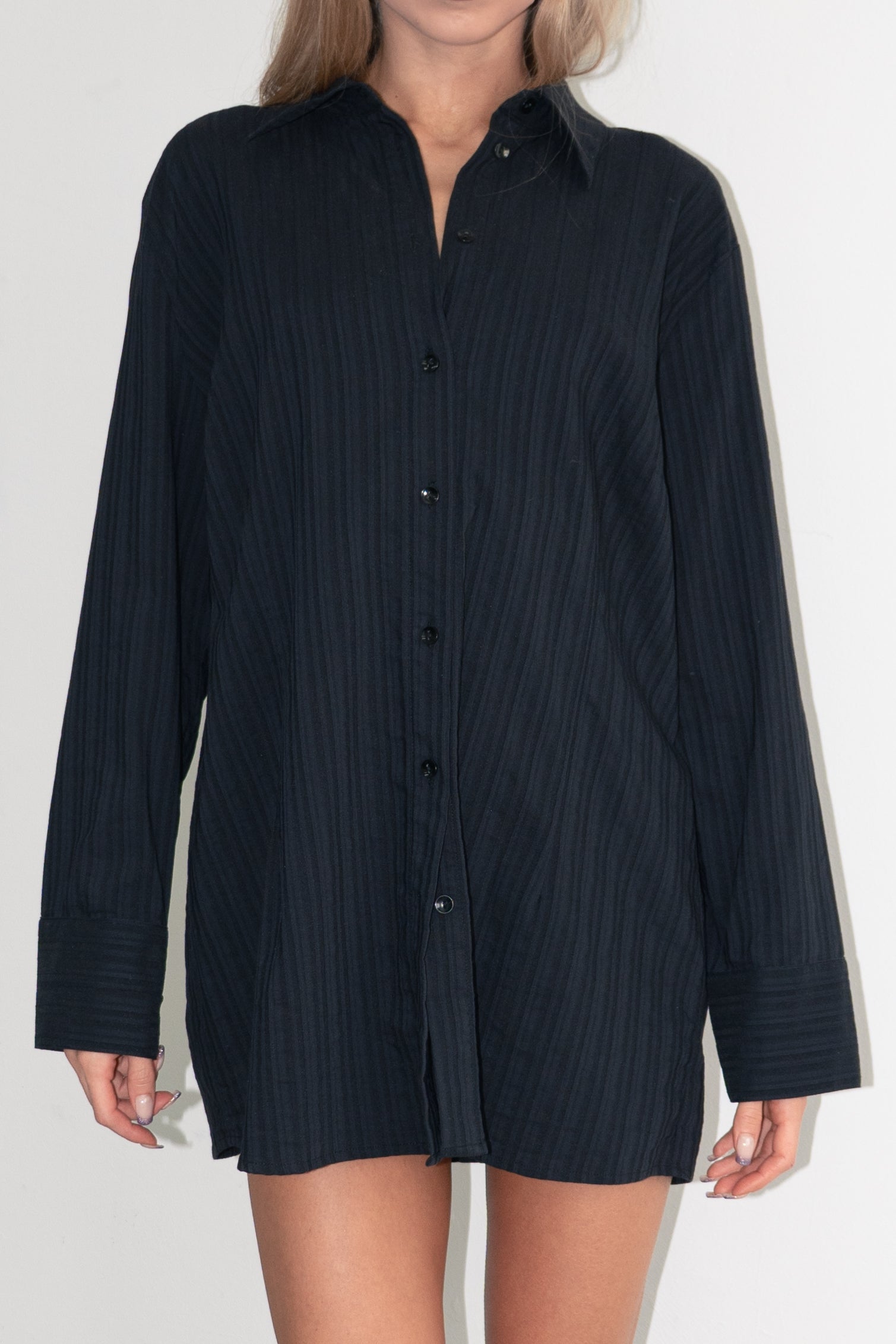 Black Shirt Dress - Size XL