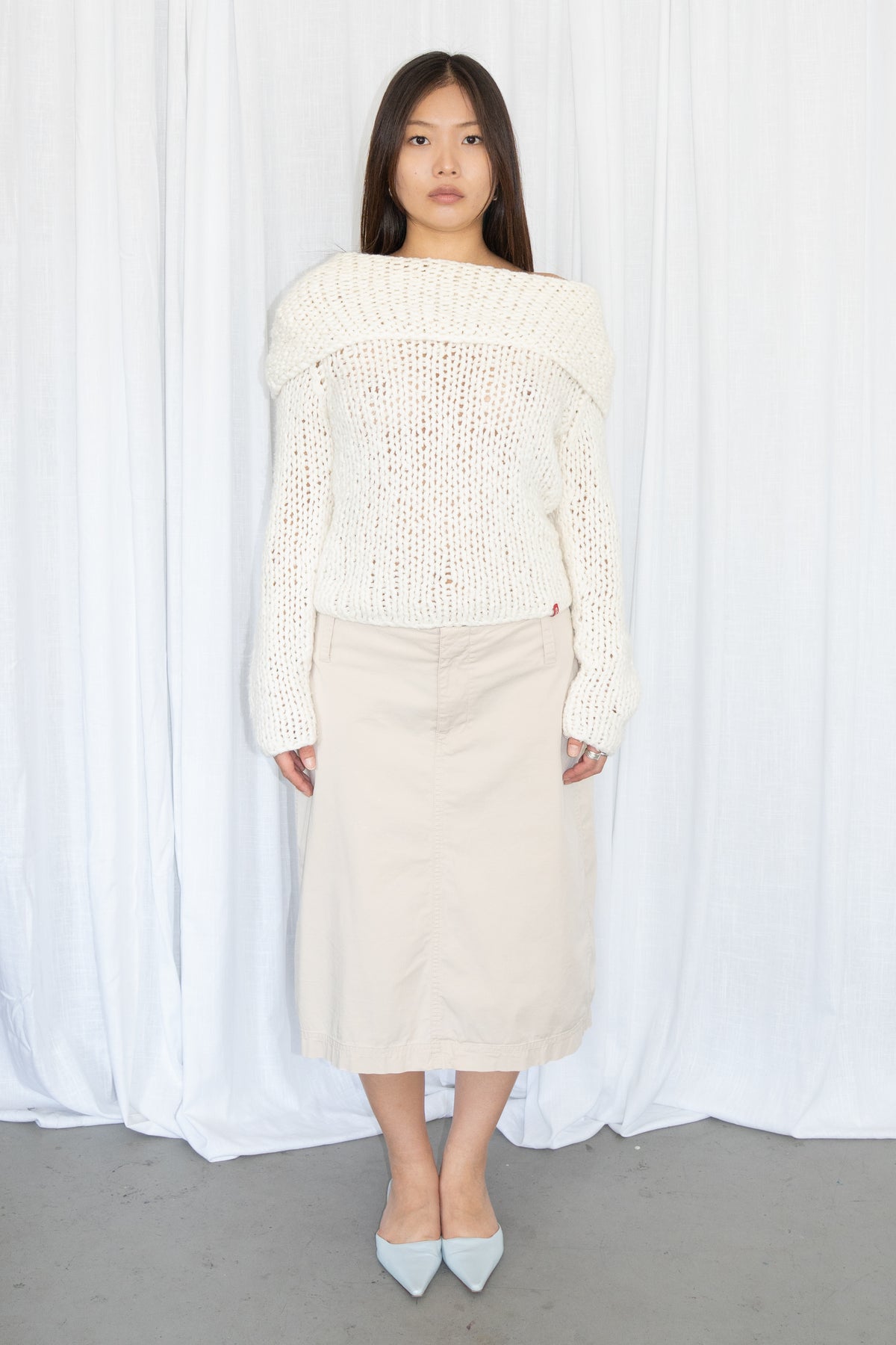 Beige Long Skirt - Size L/XL