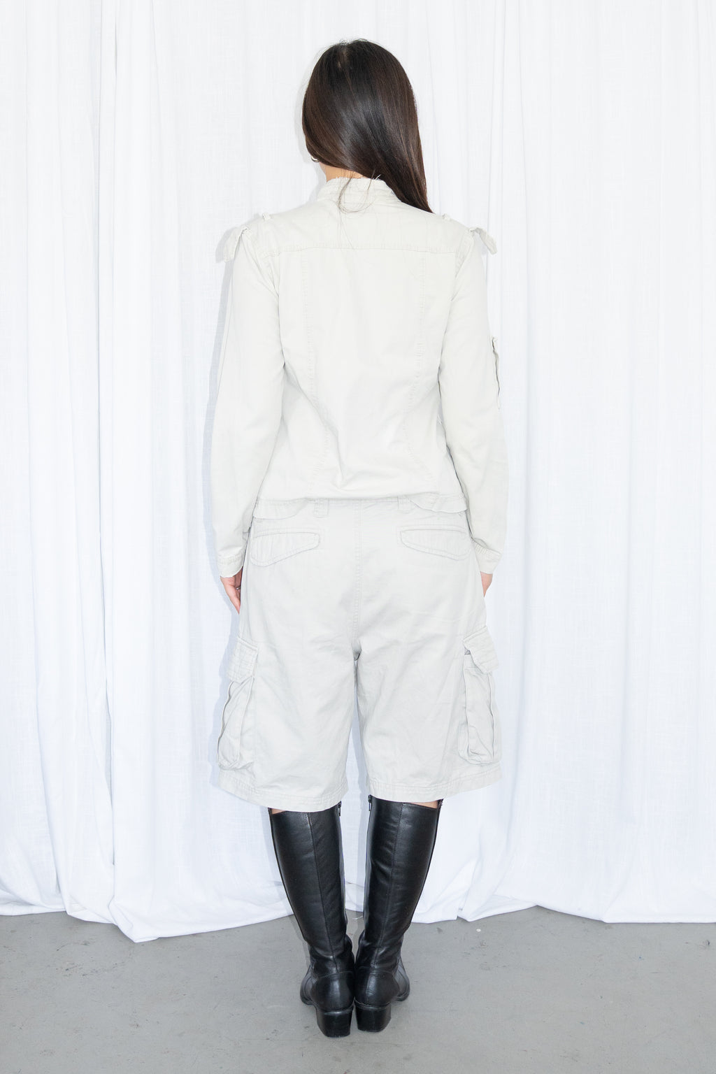 Off-White High-Neck Military Jacket - Size M