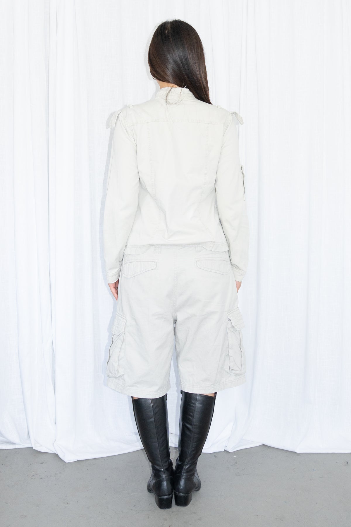 Off-White High-Neck Military Jacket - Size M