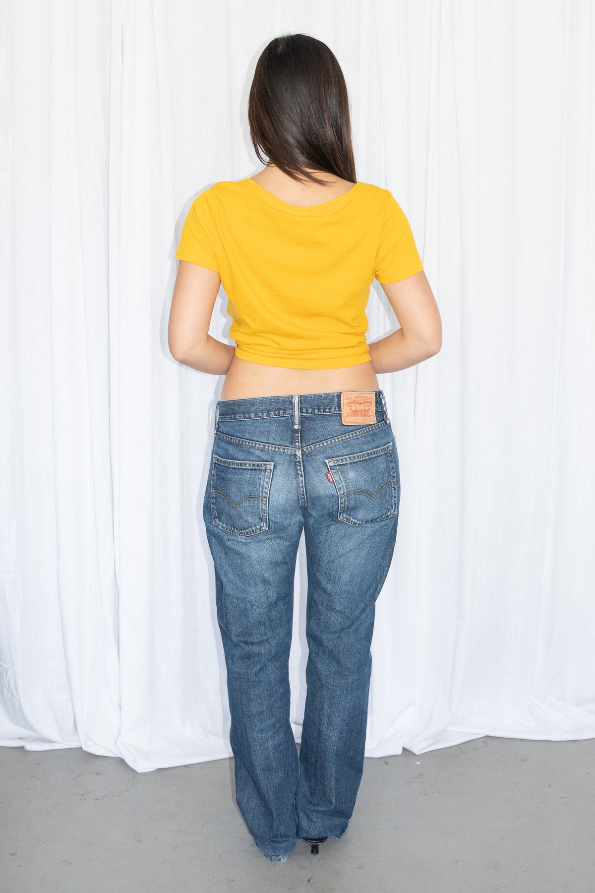 Dark Straight-Leg Jeans - Size M/L