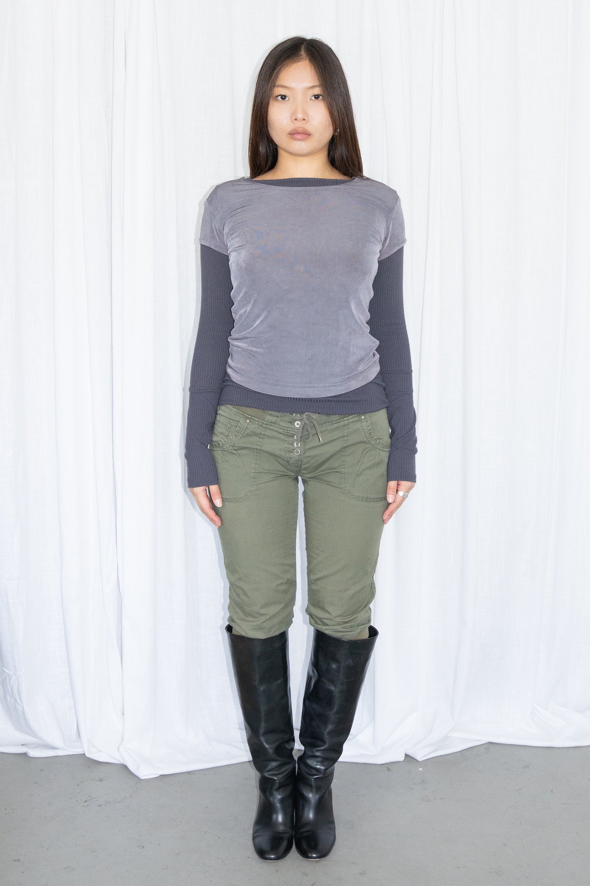 Green Low Waist Capri - Size S/M