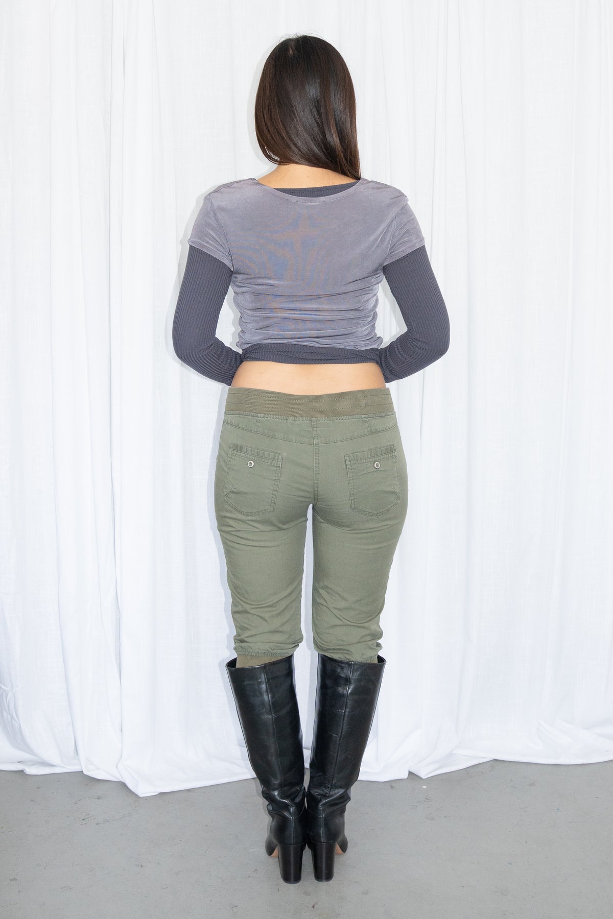 Green Low Waist Capri - Size S/M