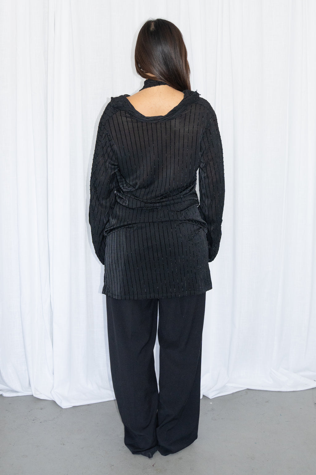Black V-Neck Tunic - Size M