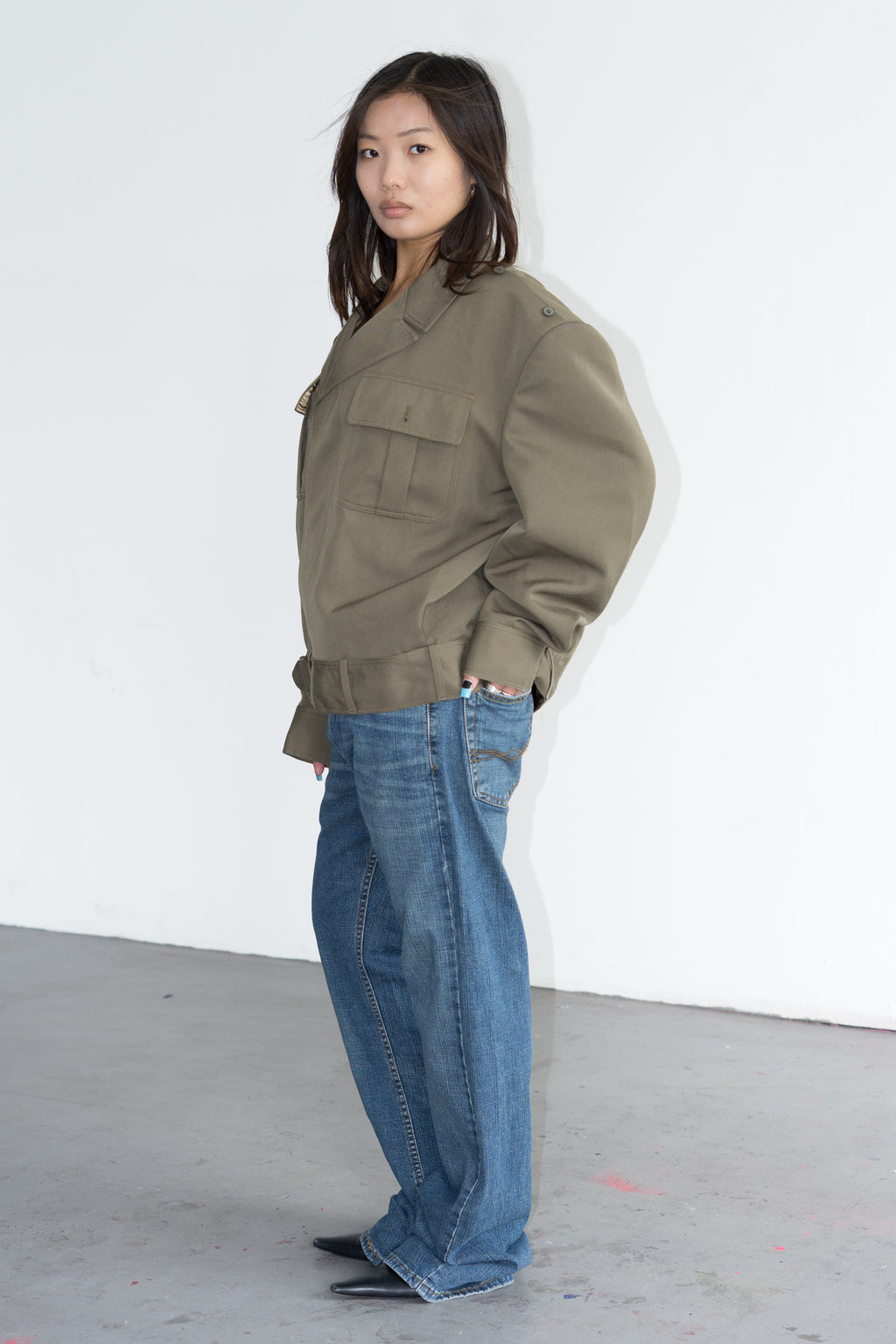 Oversized Khaki Jacket - Size XXL