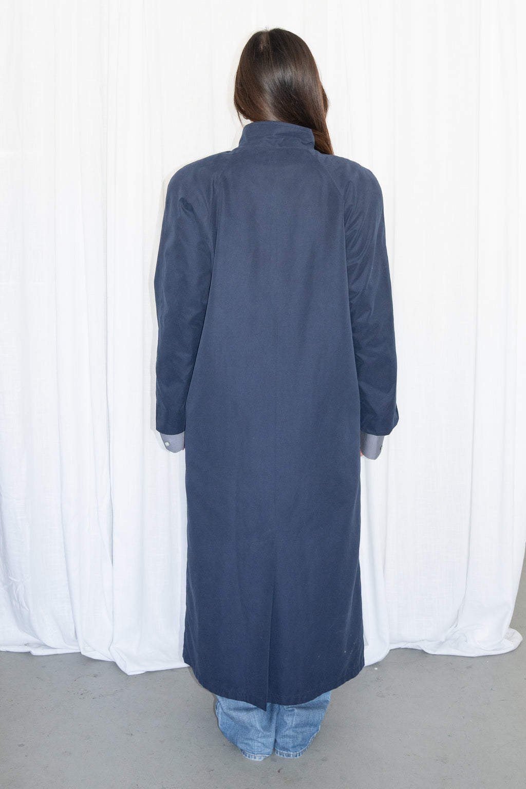 Dark Blue Trench Coat - Size XL