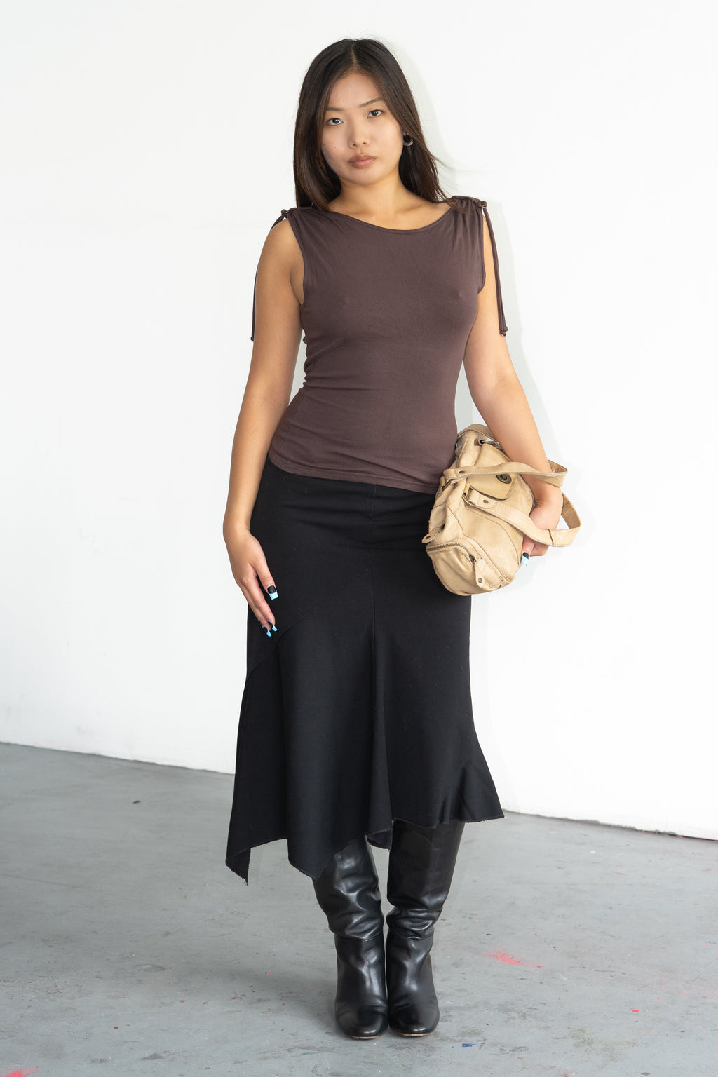 Black Skirt Asymmetric - Size M
