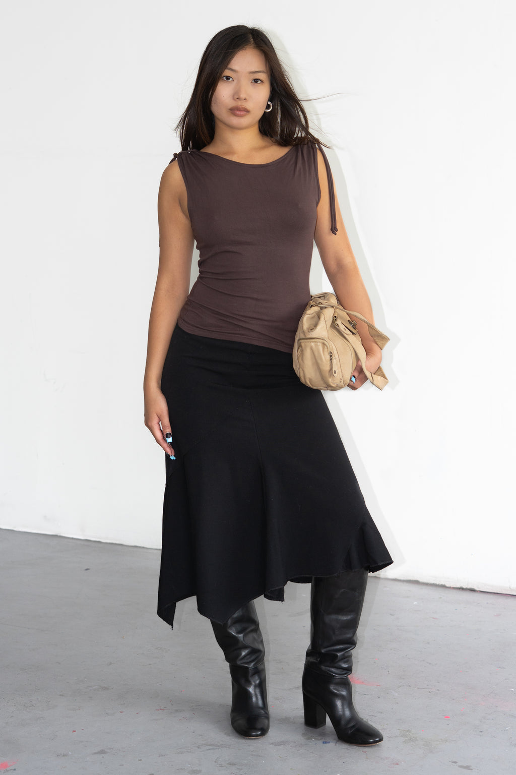 Black Skirt Asymmetric - Size M