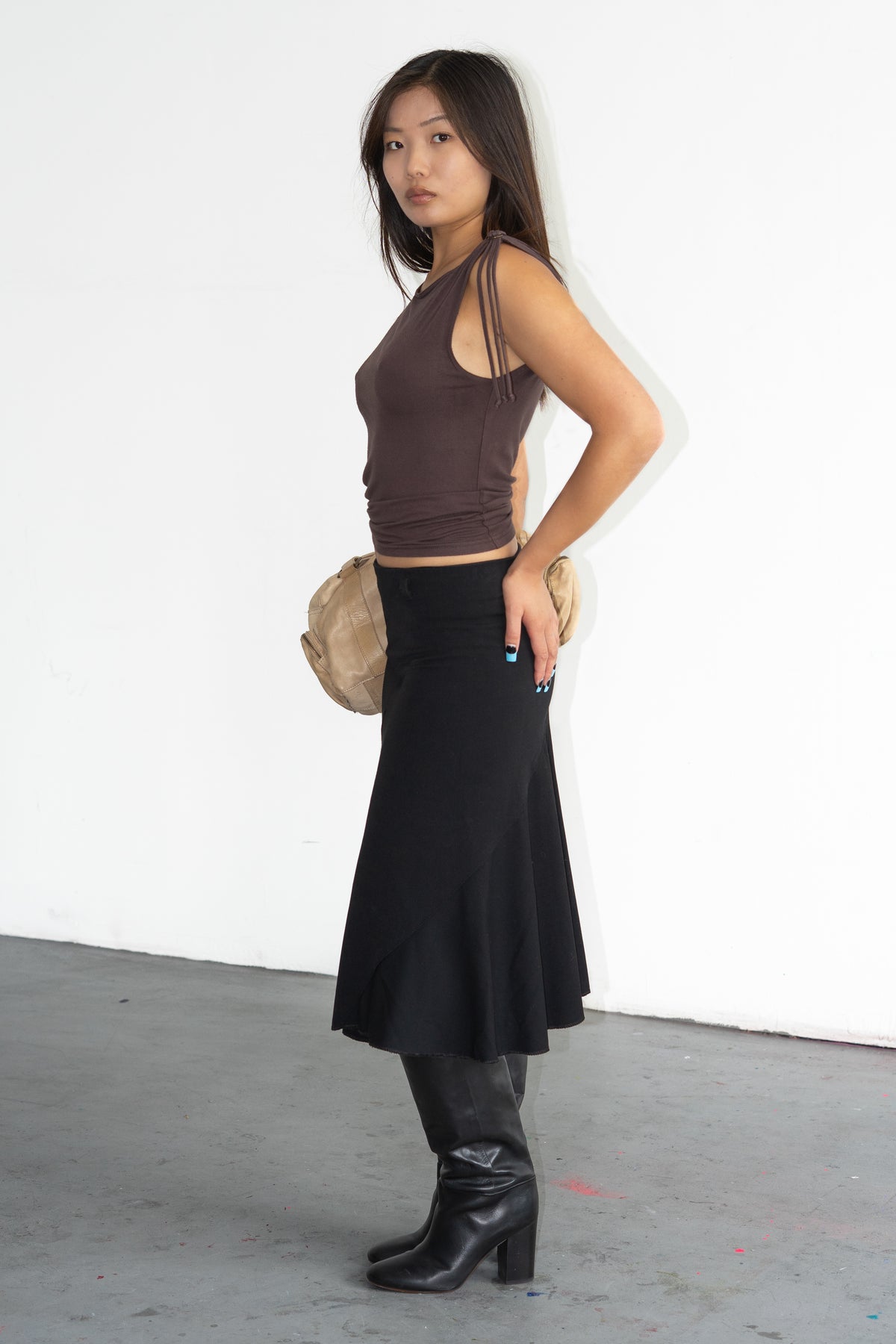 Black Skirt Asymmetric - Size M