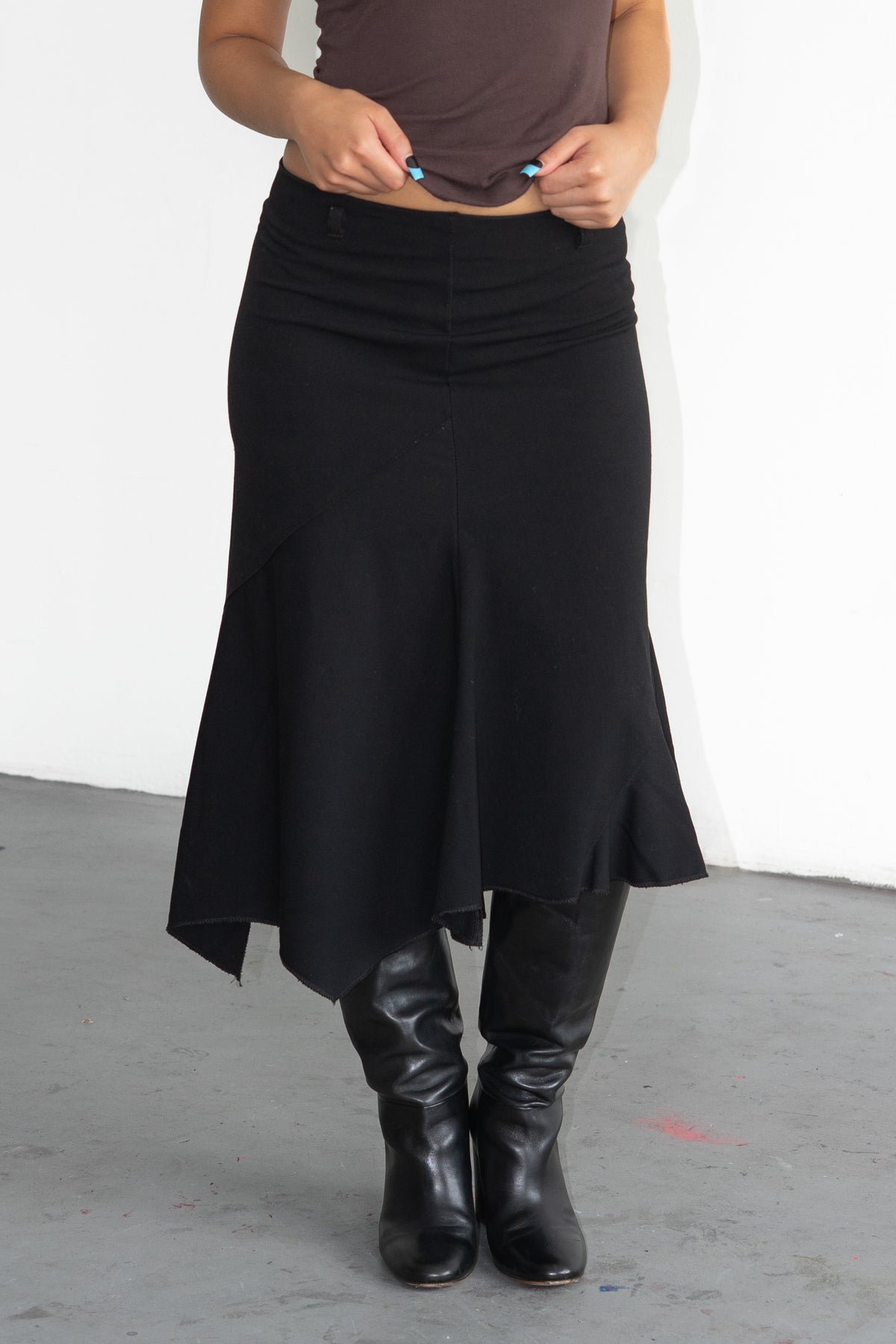 Black Skirt Asymmetric - Size M