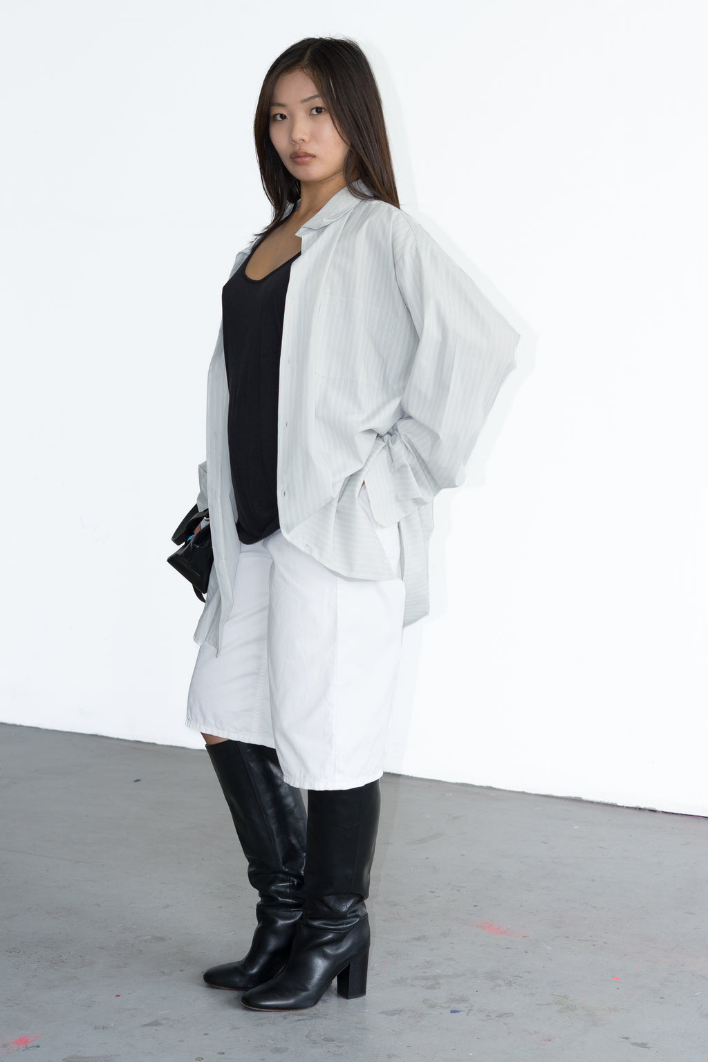 Ligth Sage Grey Oversized Shirt - XXXL