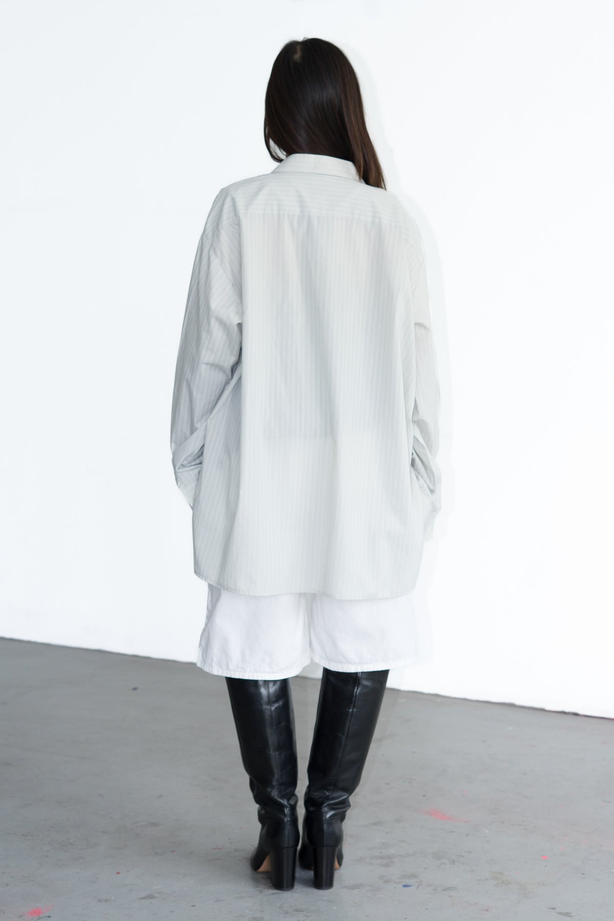 Ligth Sage Grey Oversized Shirt - XXXL
