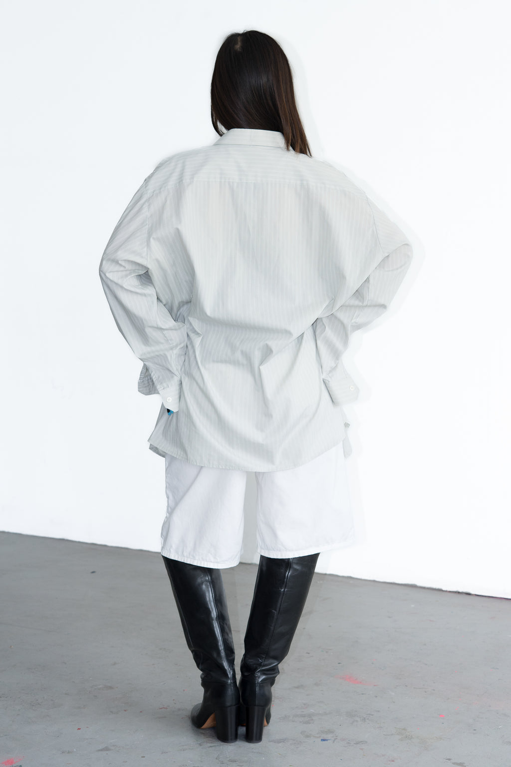 Ligth Sage Grey Oversized Shirt - XXXL