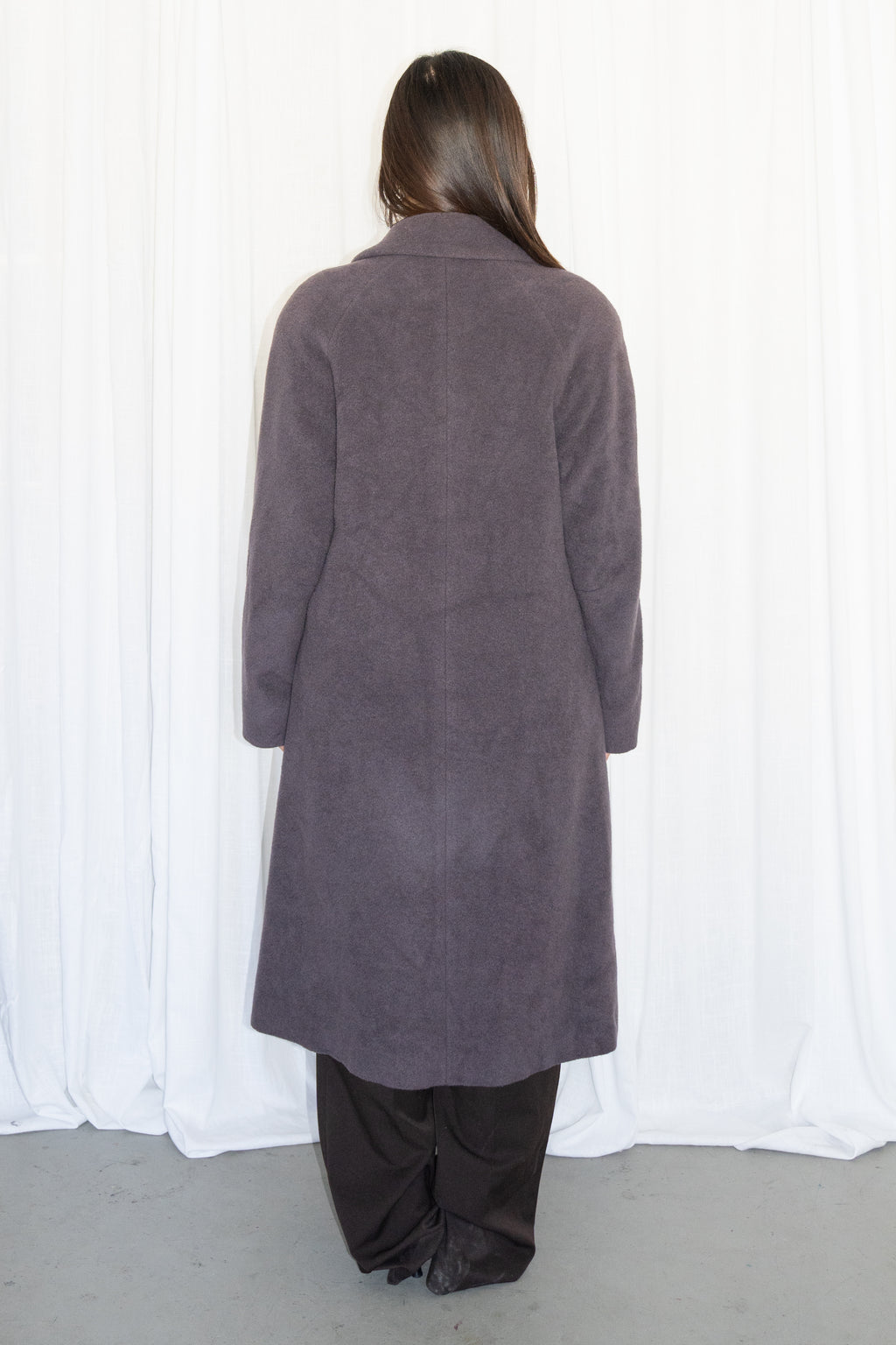 Grey-ish Purple Wool Coat - Size S