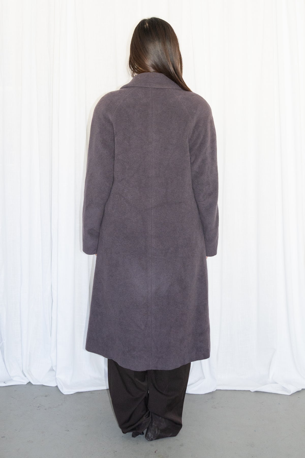 Grey-ish Purple Wool Coat - Size S
