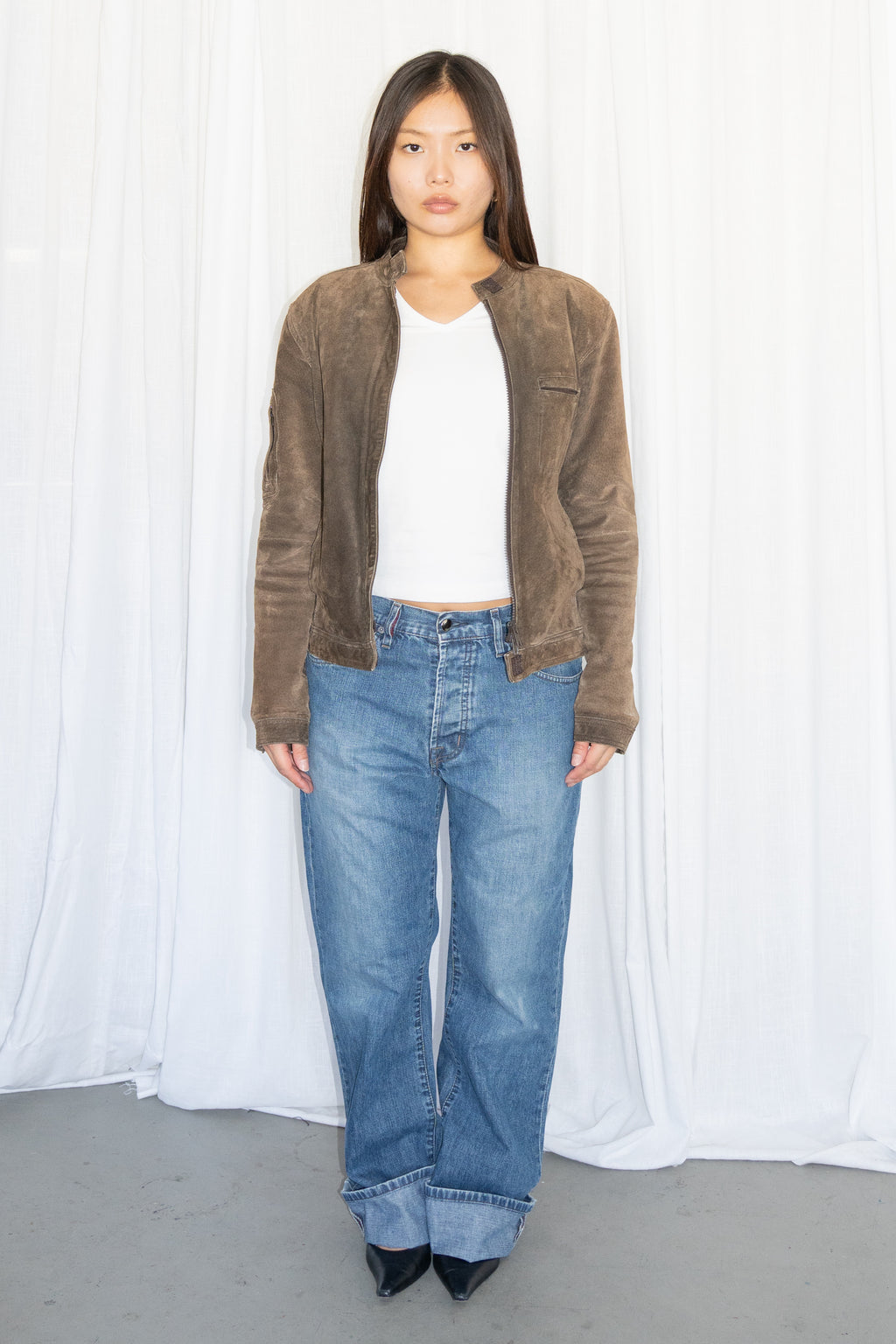 Brown Suede Jacket - Size M