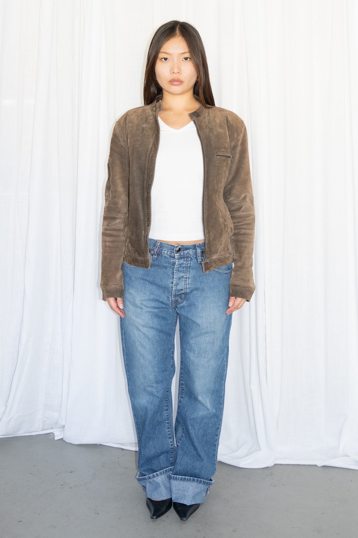 Brown Suede Jacket - Size M