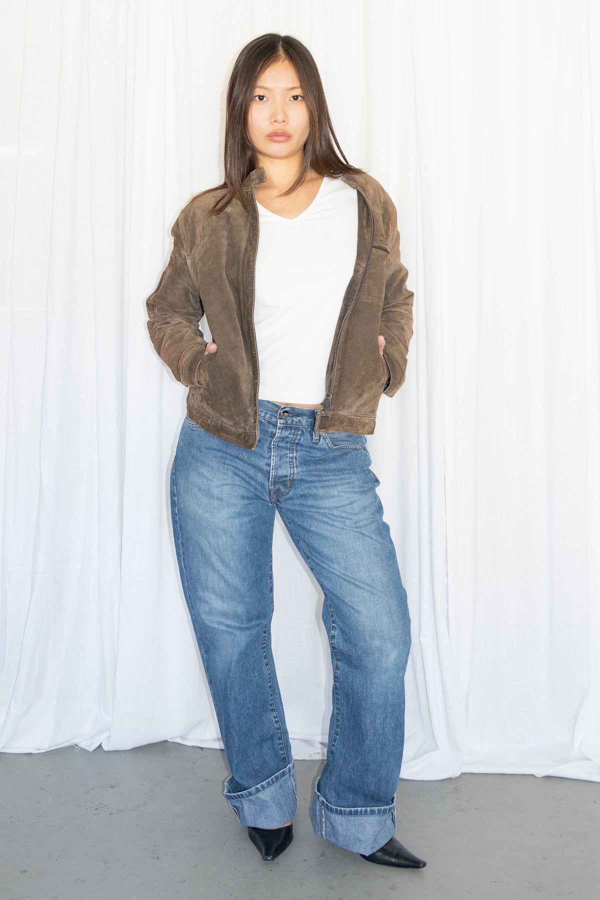 Brown Suede Jacket - Size M