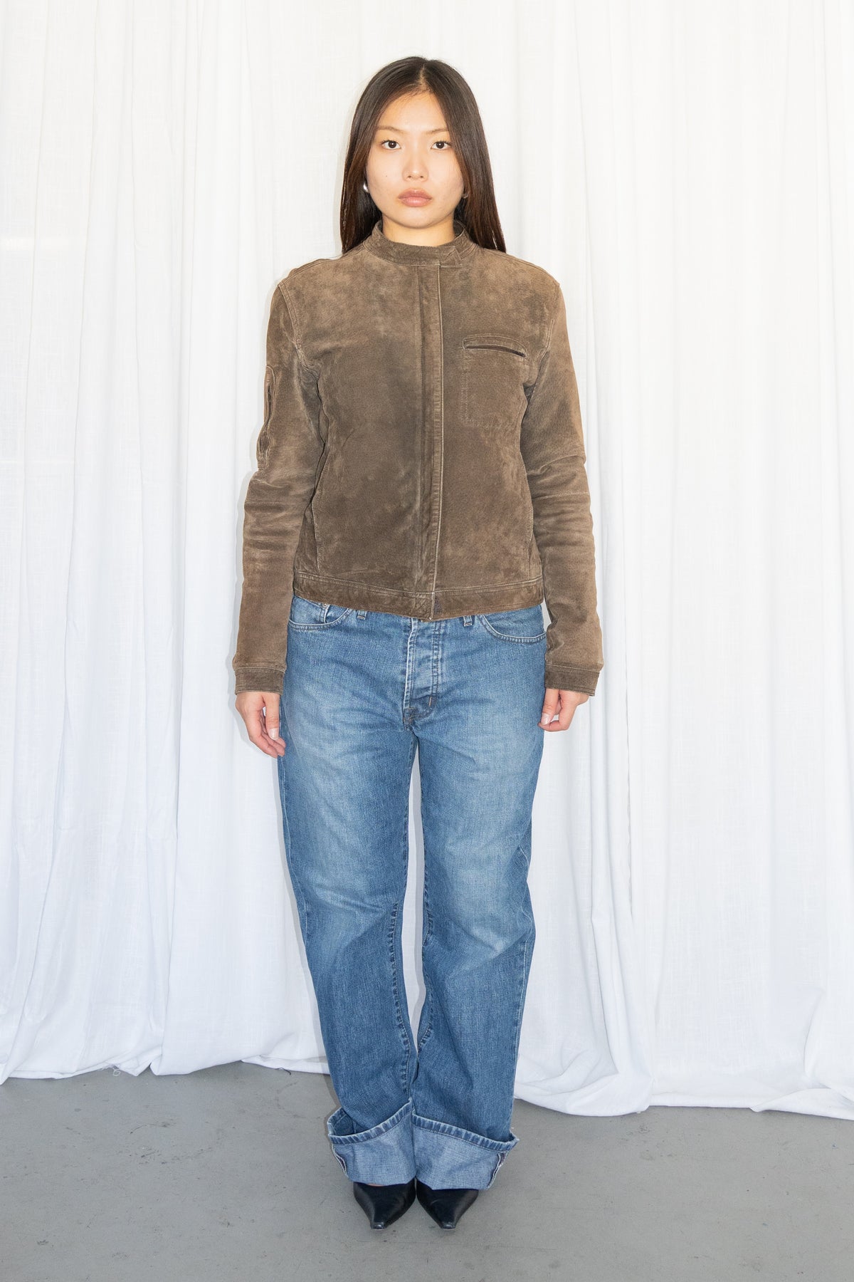 Brown Suede Jacket - Size M