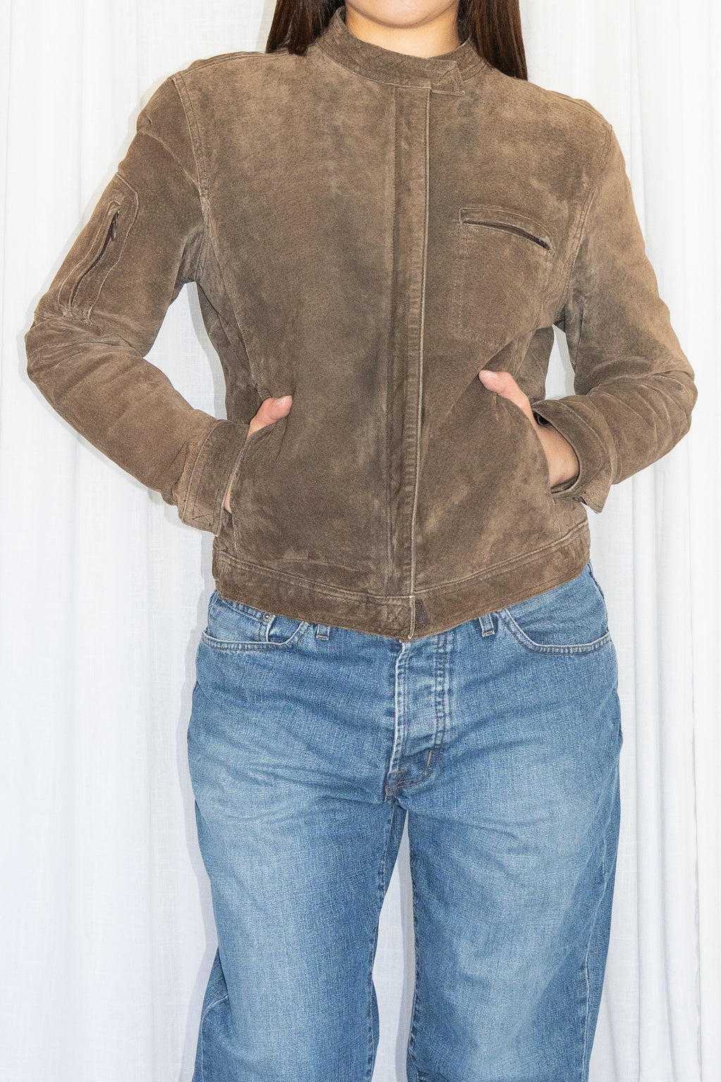 Brown Suede Jacket - Size M